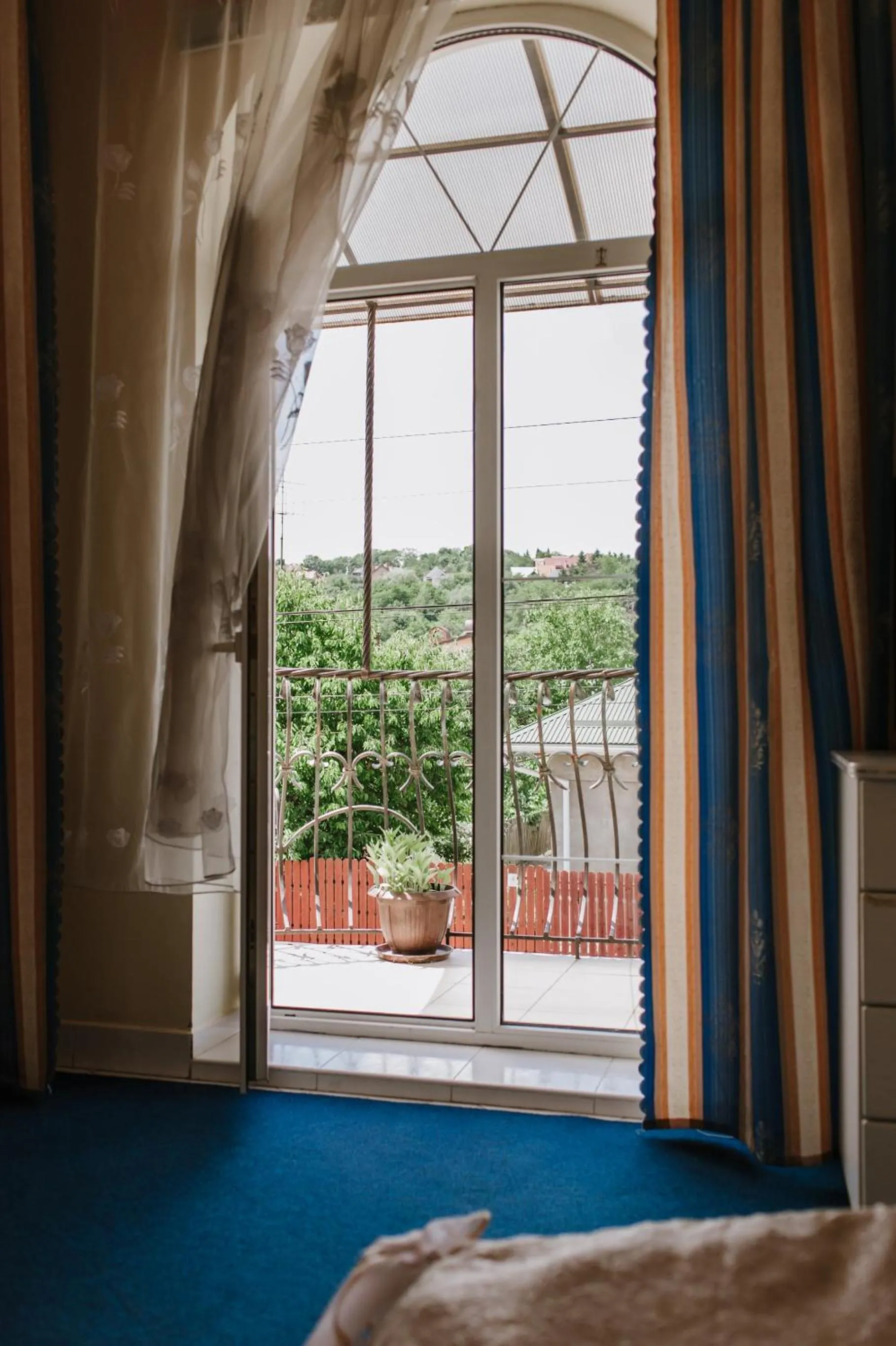 Balcony/Terrace, Bed in Mala Praha