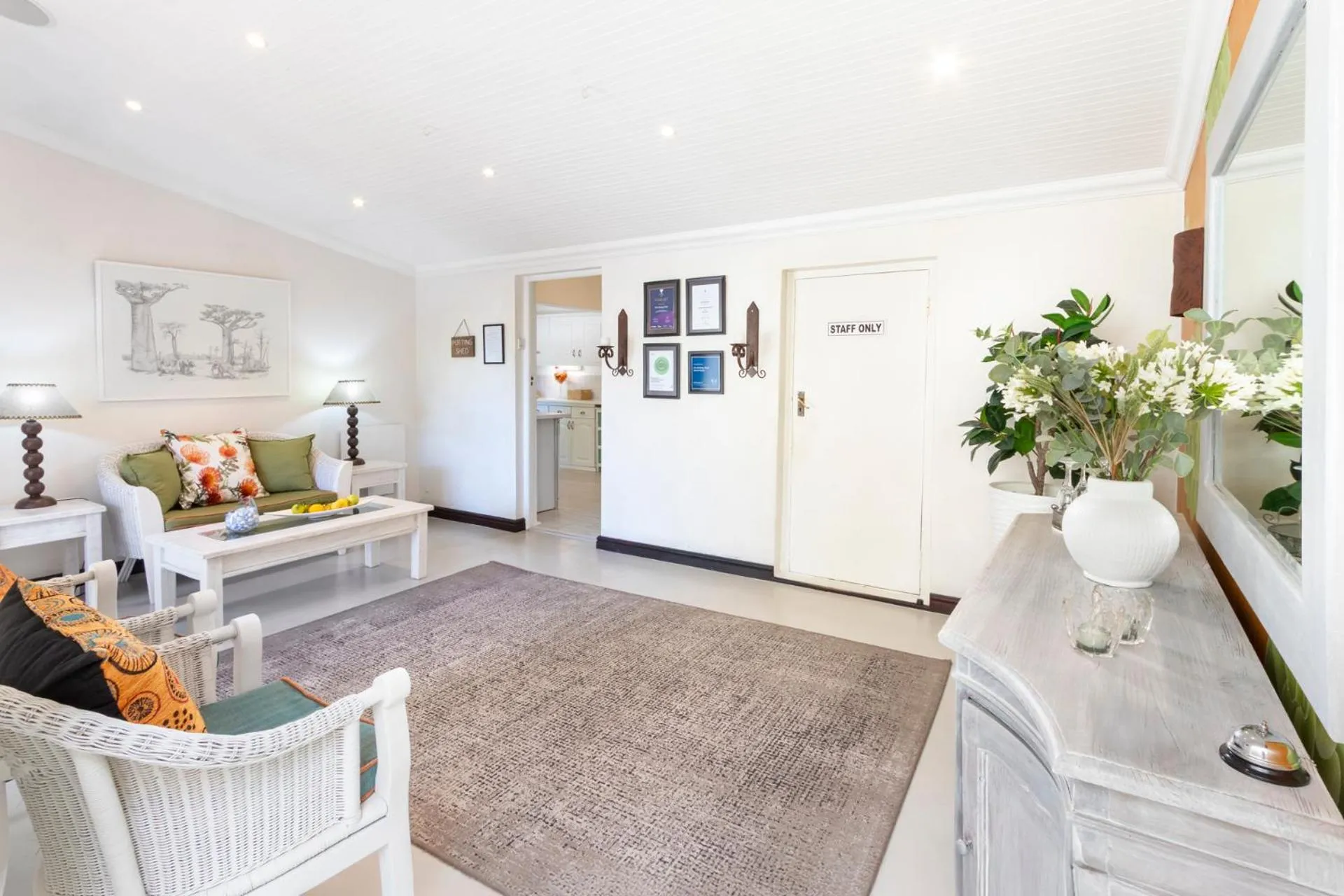 Communal lounge/ TV room in The Potting Shed Guest House