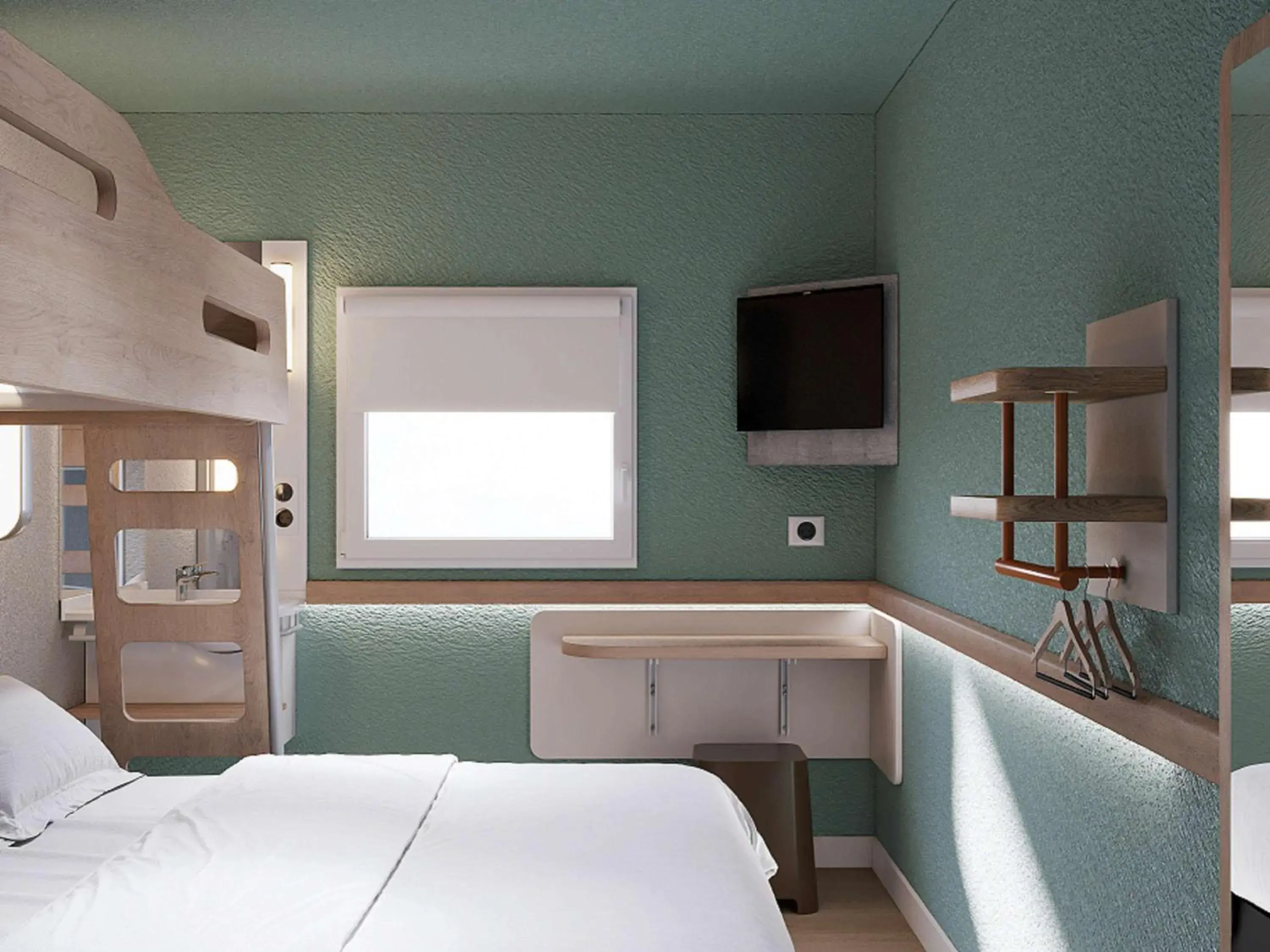 Bedroom, Bed in ibis budget Poitiers Nord Futuroscope Bedroom, Bed in ibis budget Poitiers Nord Futuroscope