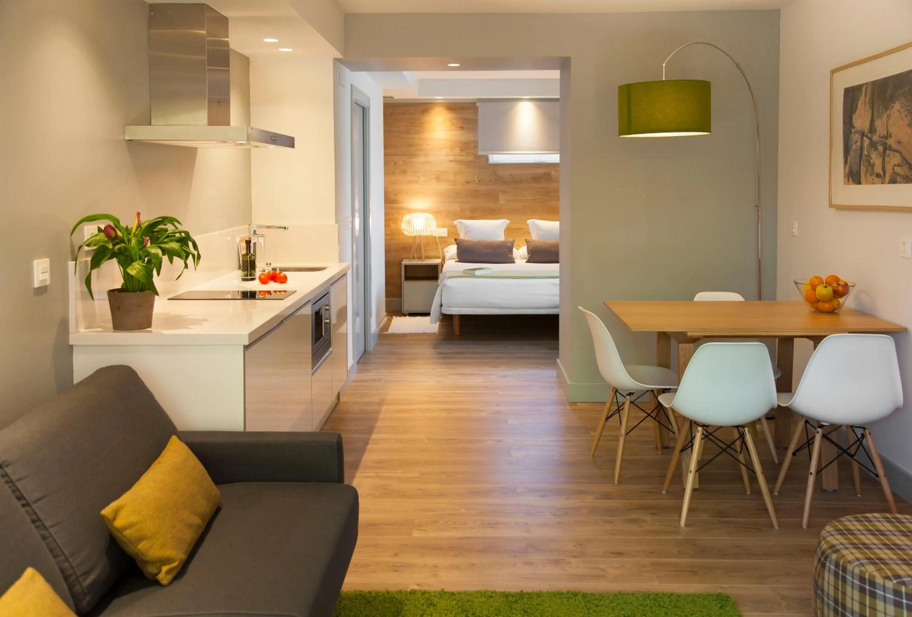 Dining area, Bed in Apartamentos Casona de la Paca