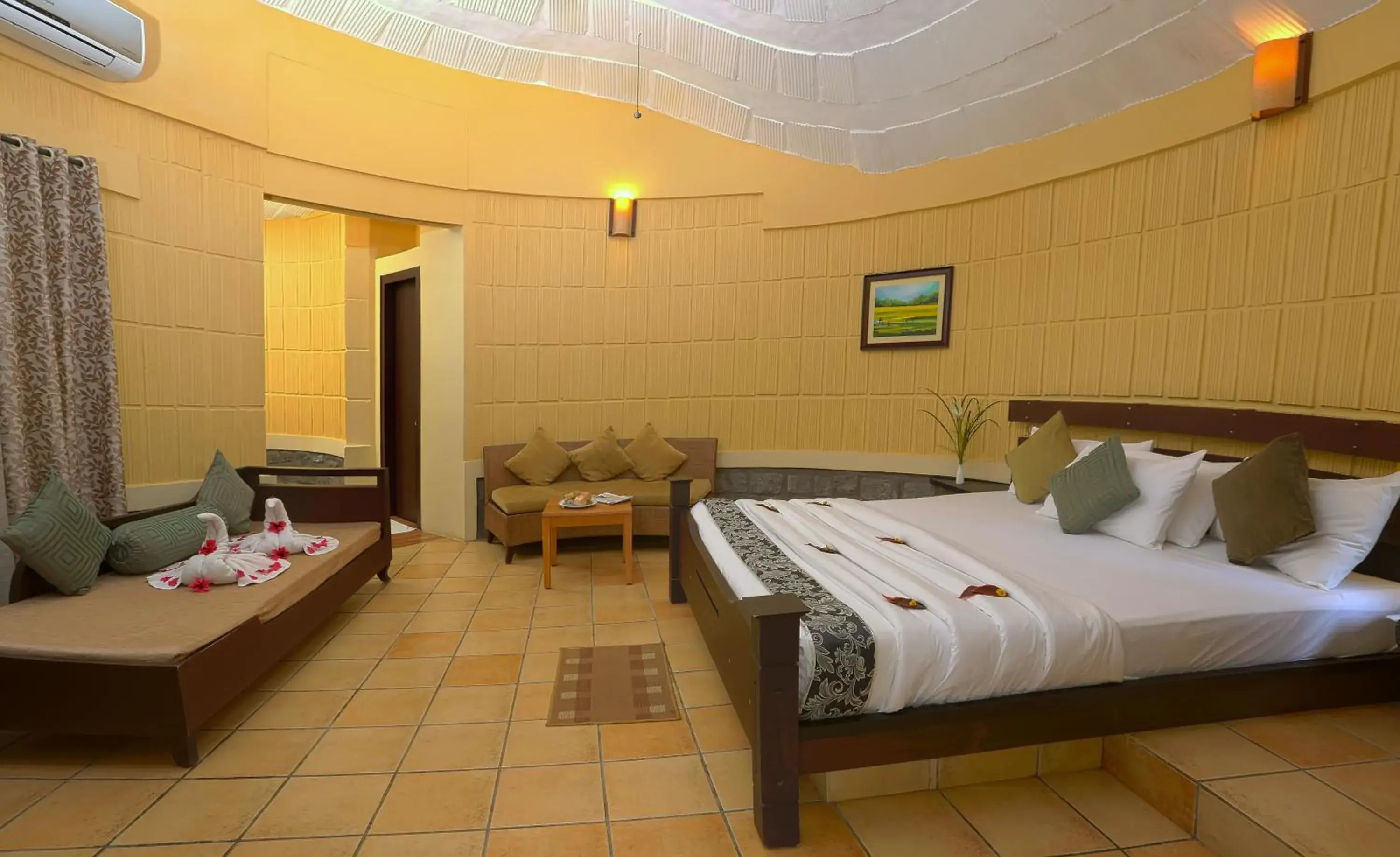 Bed in Kadkani River Resort Coorg Bed in Kadkani River Resort Coorg