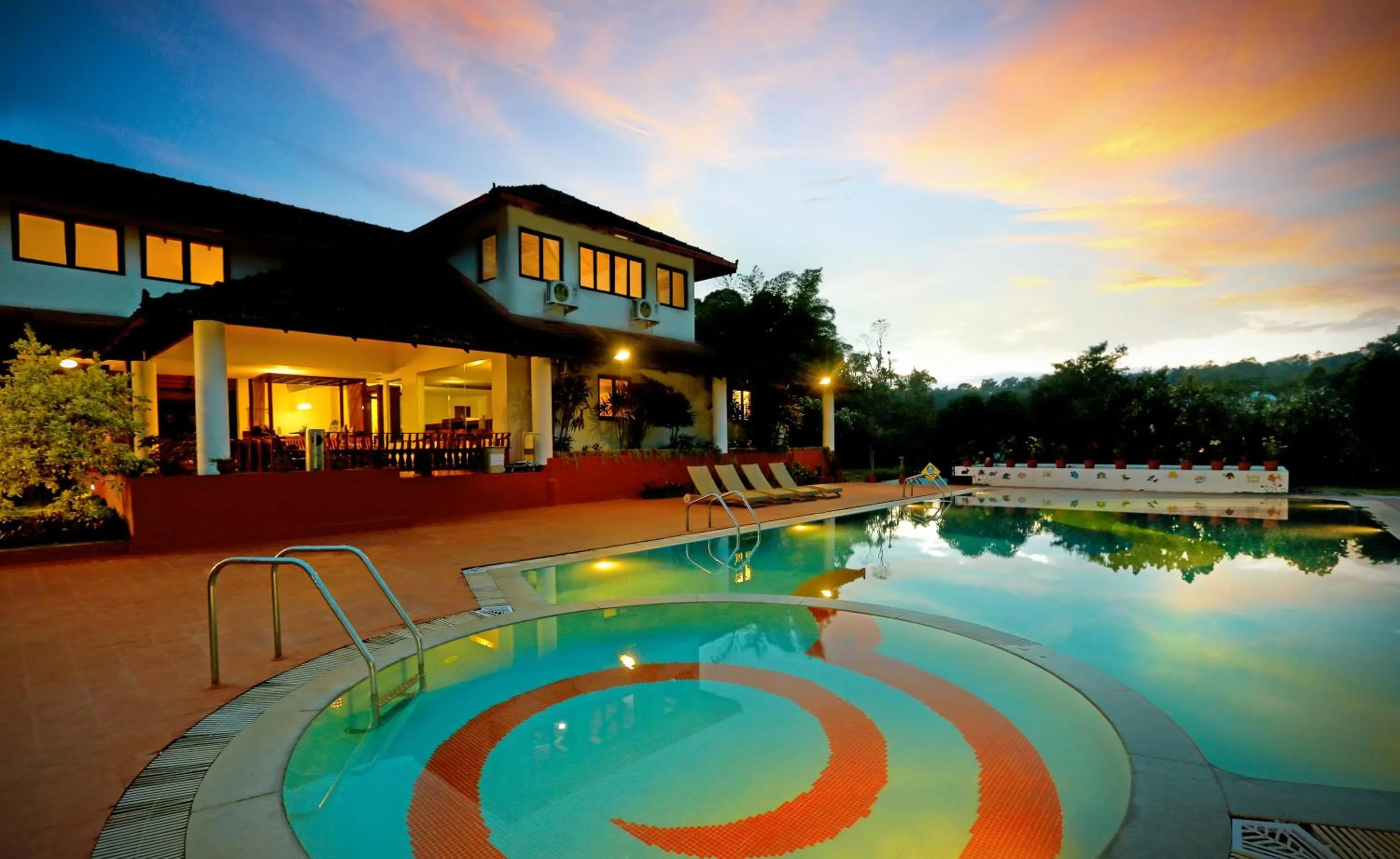 Swimming pool in Kadkani River Resort Coorg