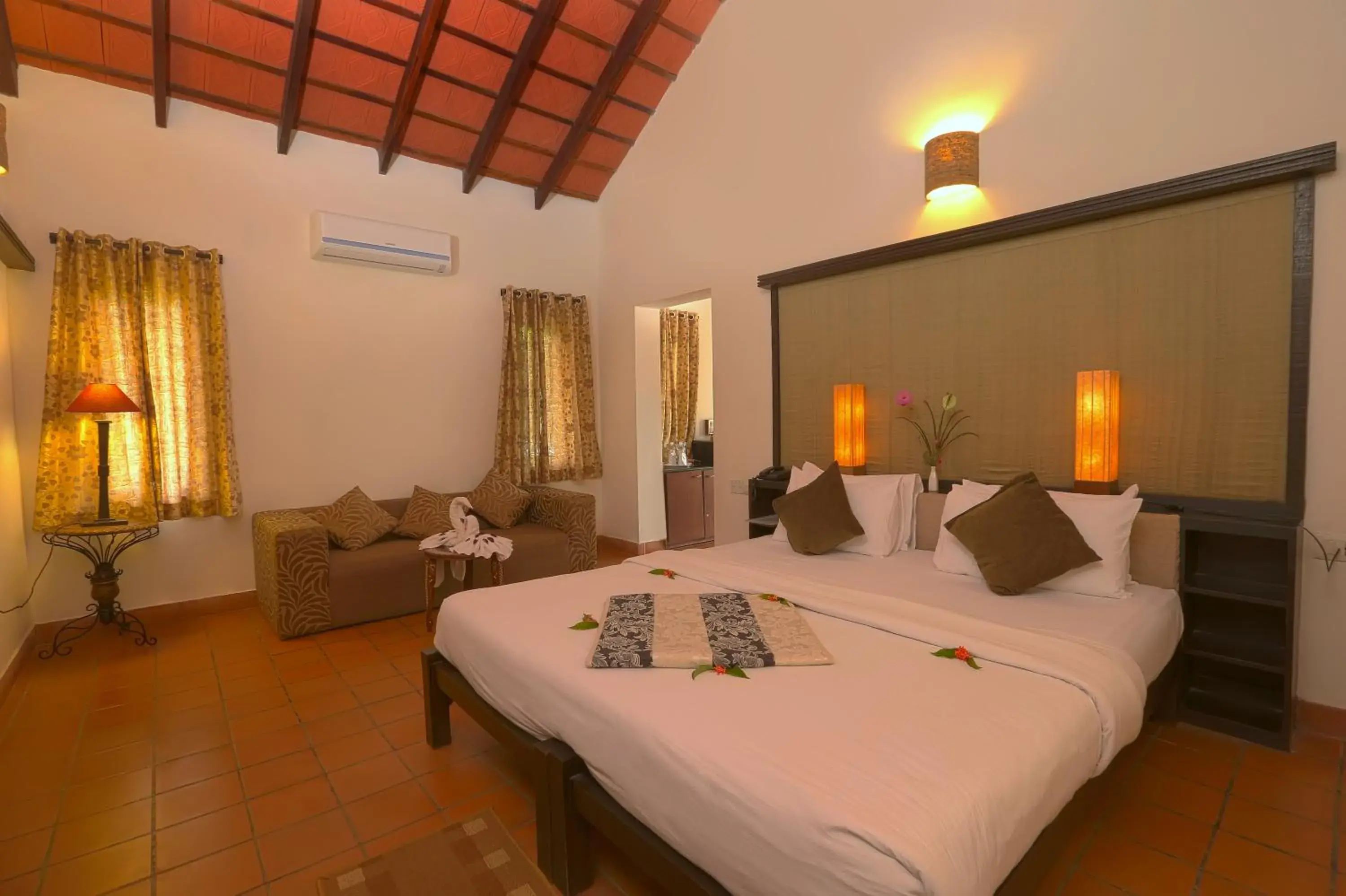 Bedroom, Bed in Kadkani River Resort Coorg Bedroom, Bed in Kadkani River Resort Coorg