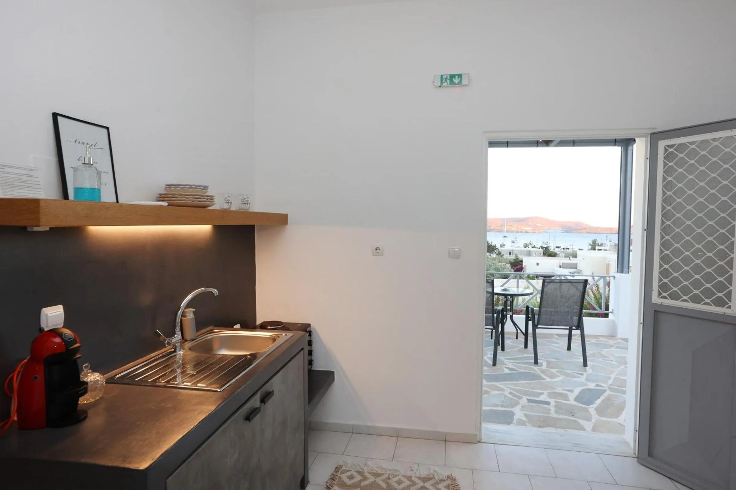 Kitchen or kitchenette in Galini Rooms & Apartments