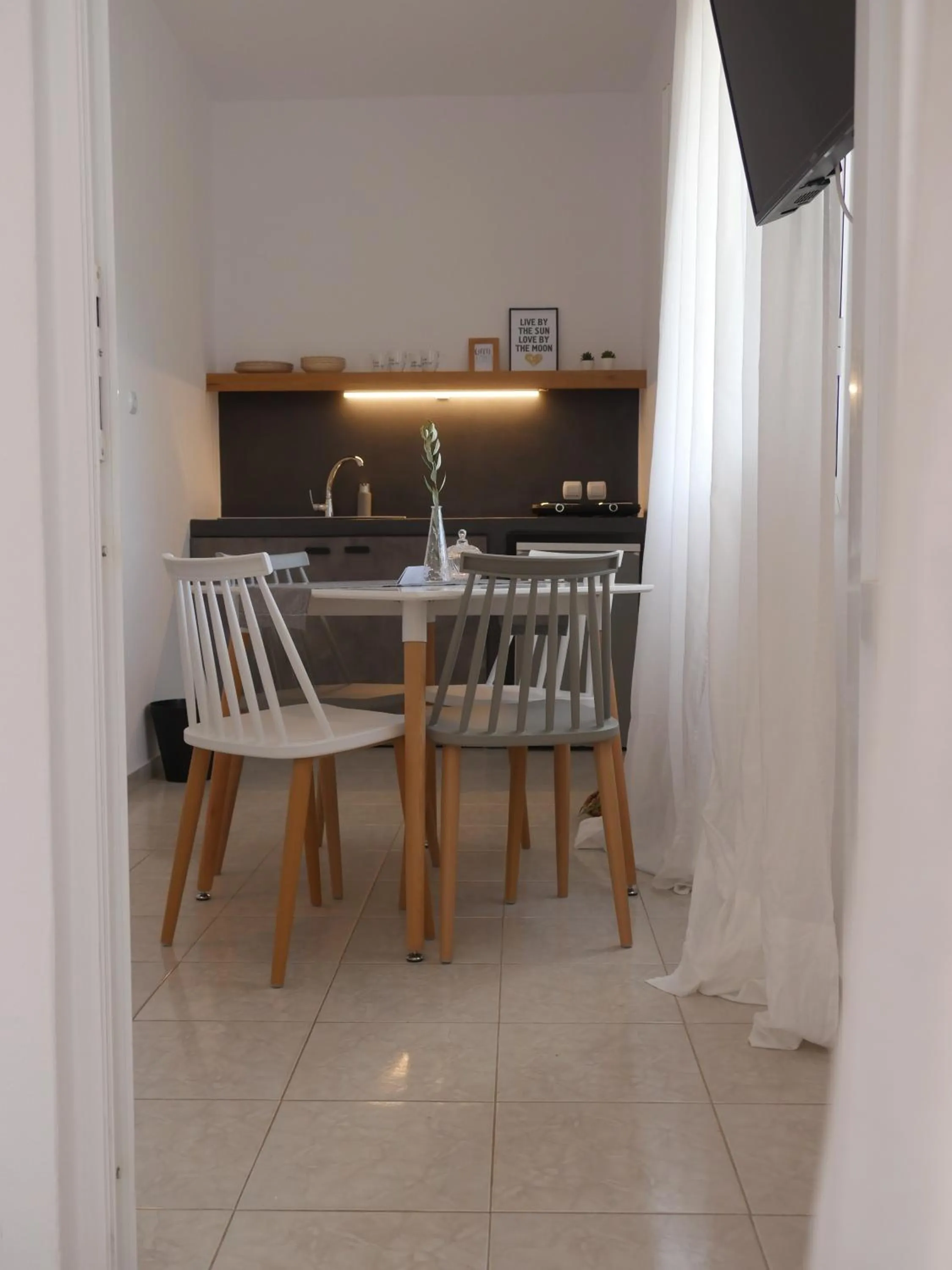 Kitchen or kitchenette in Galini Rooms & Apartments