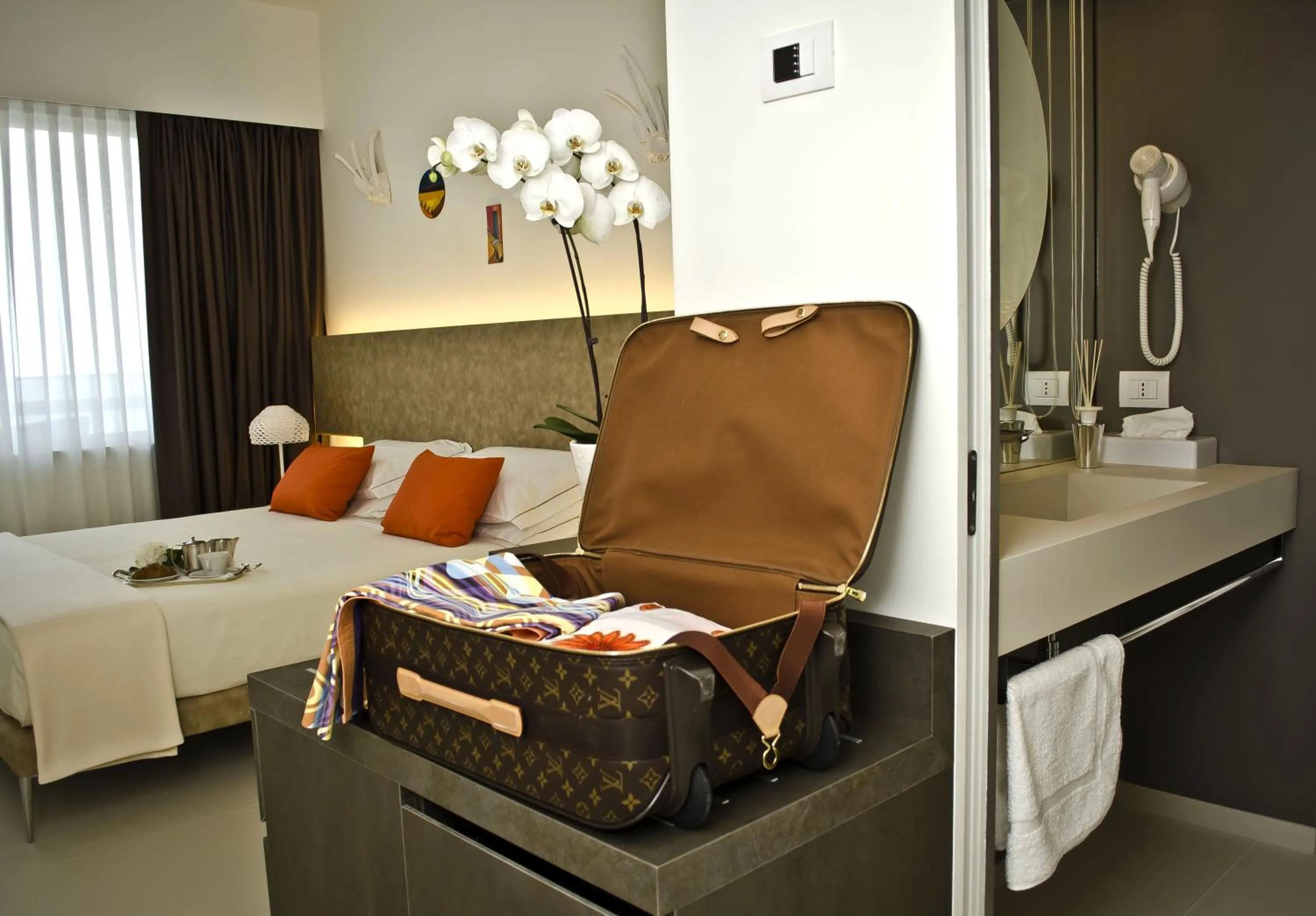 Bed in Hotel Cristallo