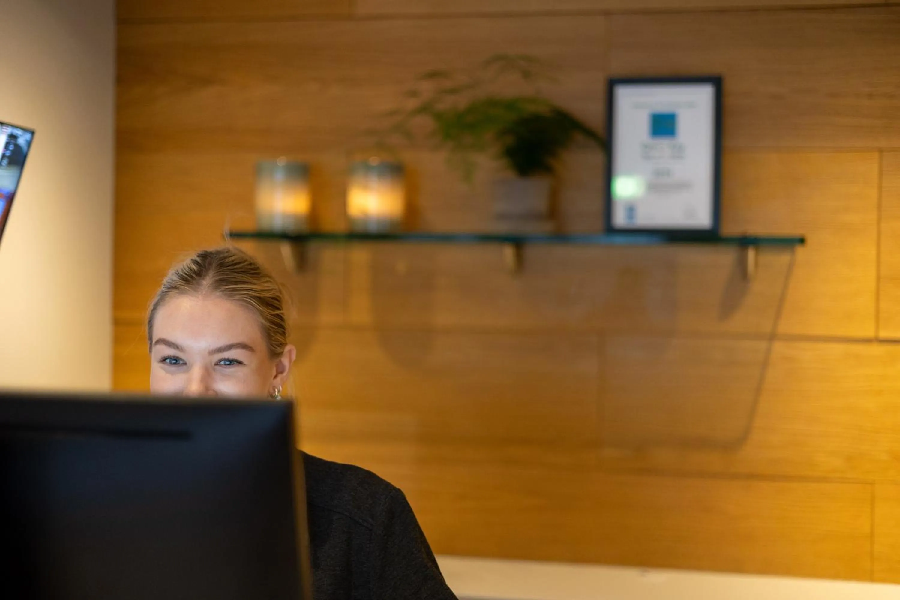 Lobby or reception in Spar Hotel Gårda