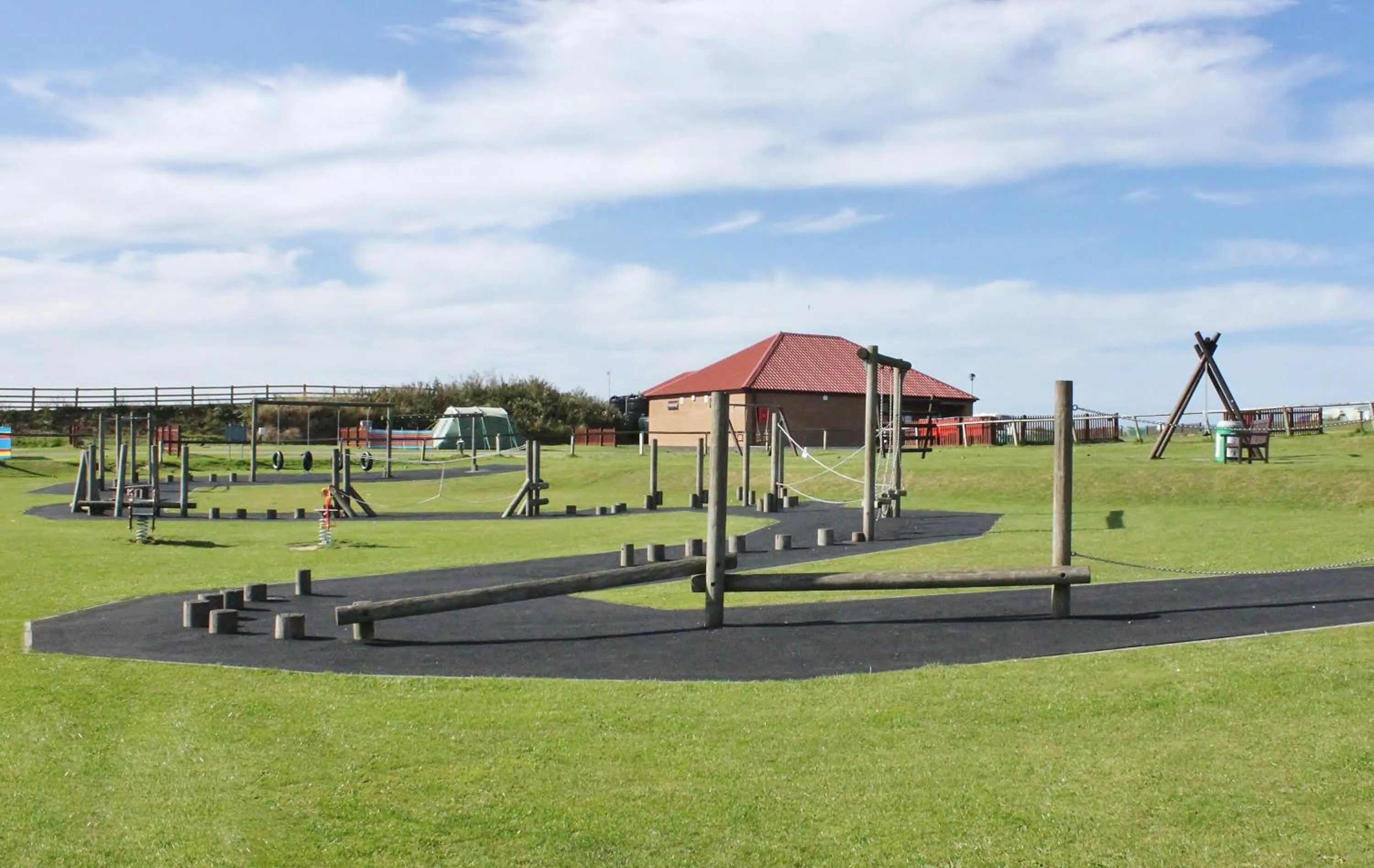 Children play ground in Crows Nest Caravan Park
