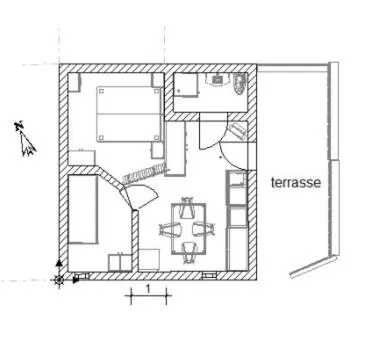 Photo of the whole room in Le Claux des Hespérides