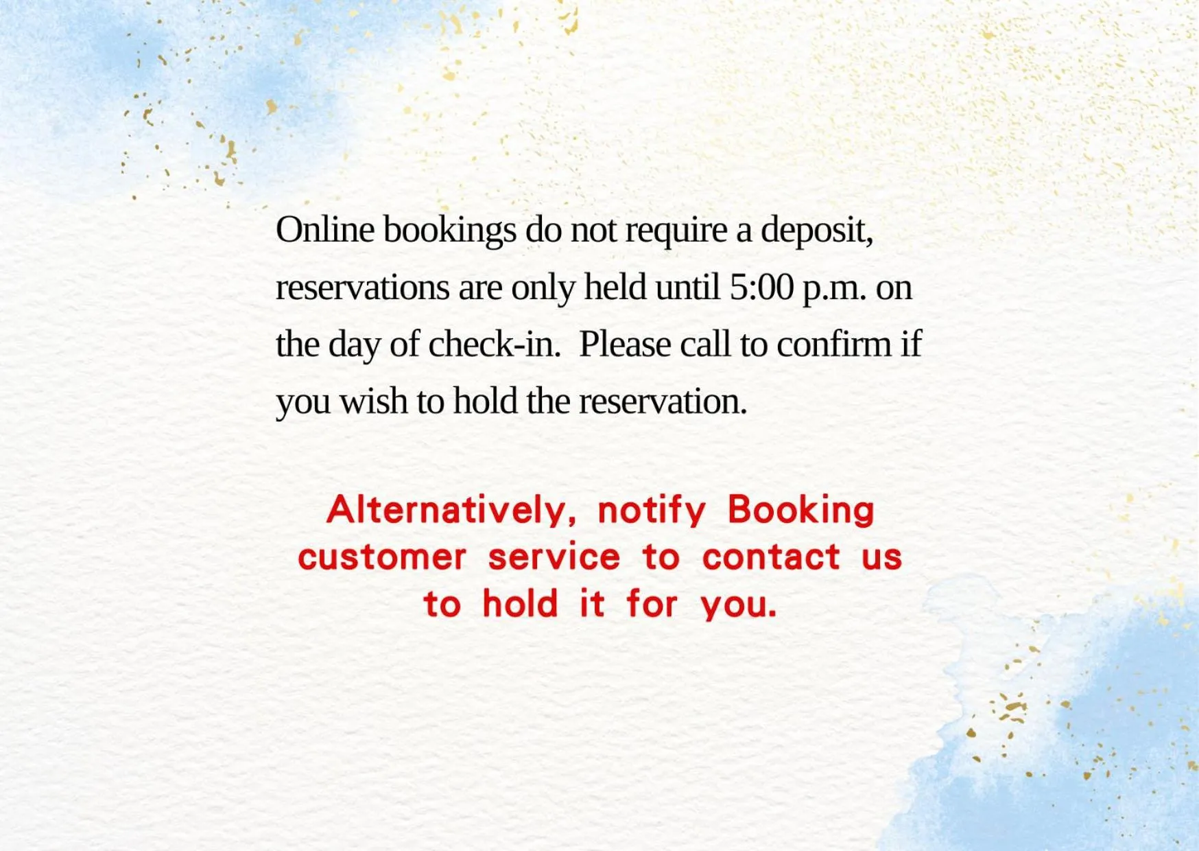 Text overlay in Inn Sun Hotel