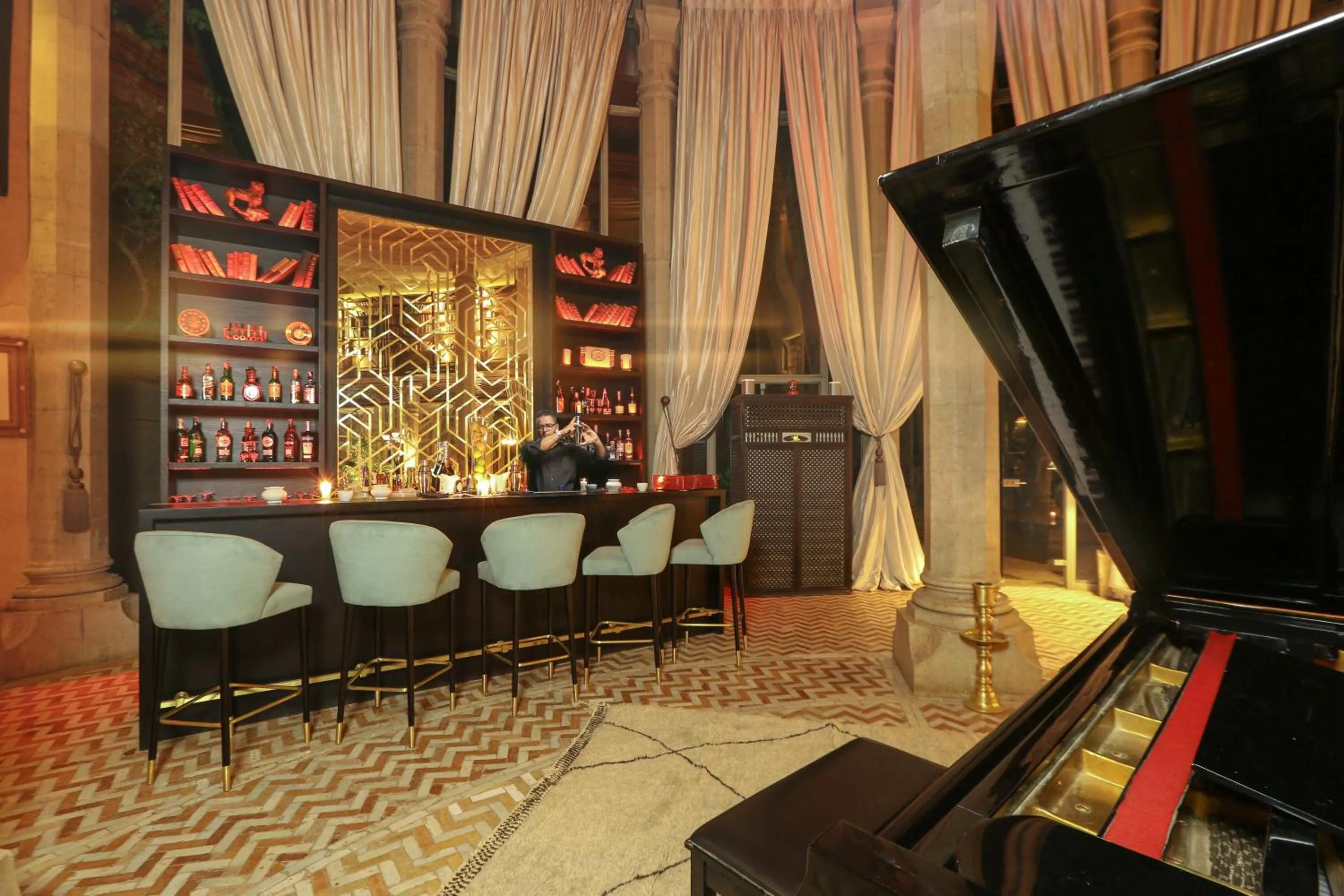 Lounge or bar in Le Palais Rhoul and Spa