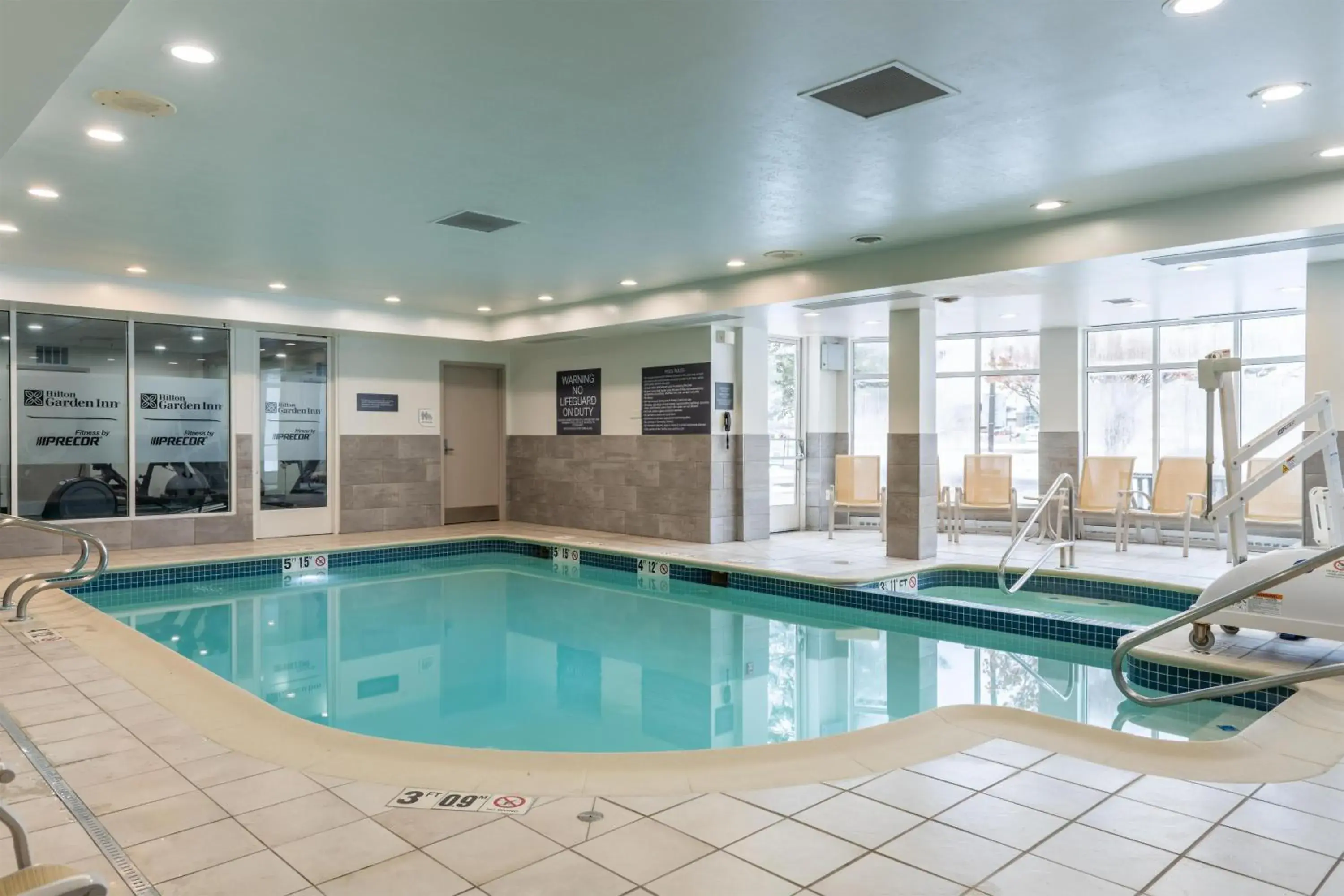 Pool view in Hilton Garden Inn Portland Airport Pool view in Hilton Garden Inn Portland Airport