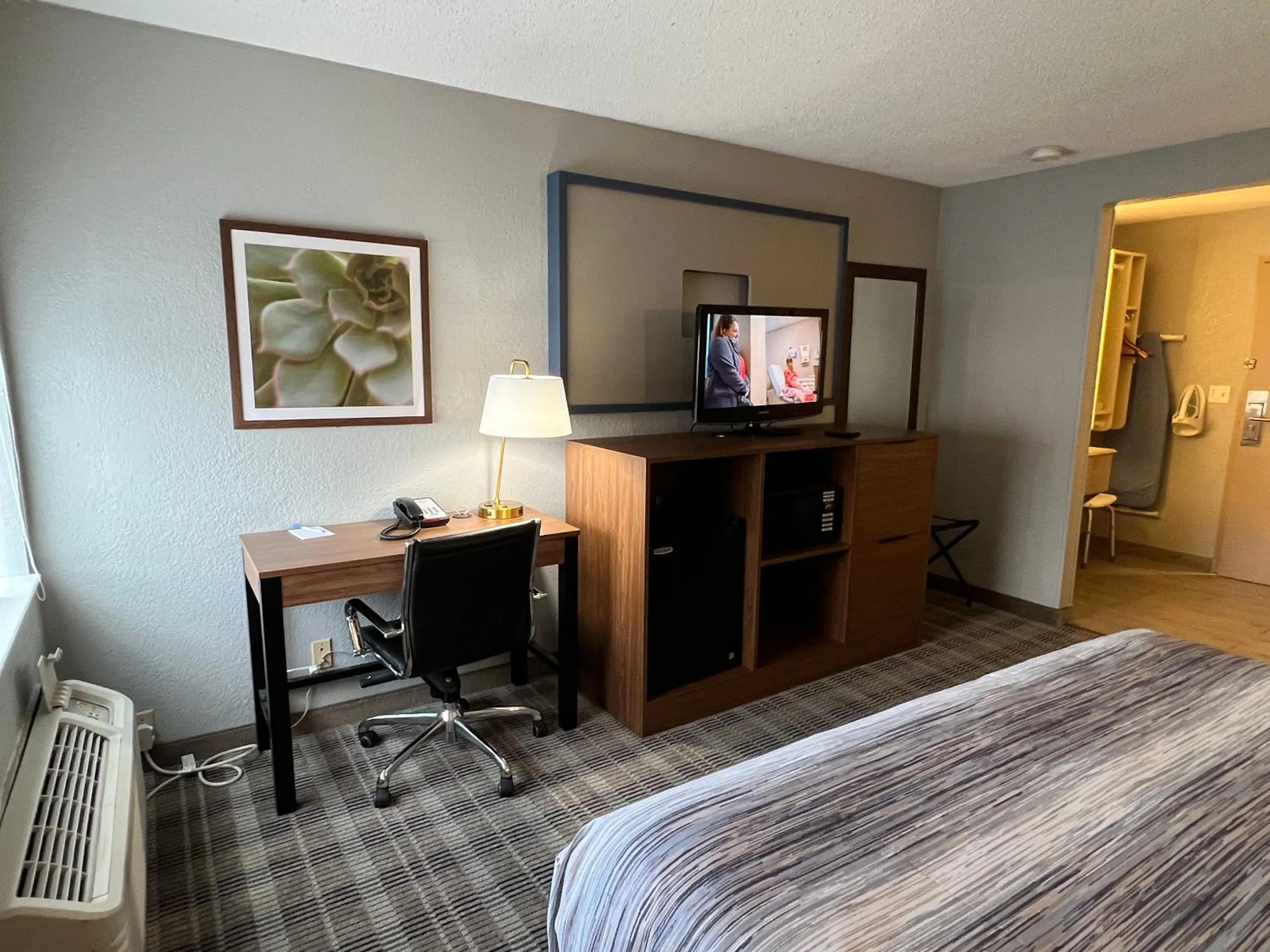 TV and multimedia, Bed in AmericInn by Wyndham Glendale Milwaukee