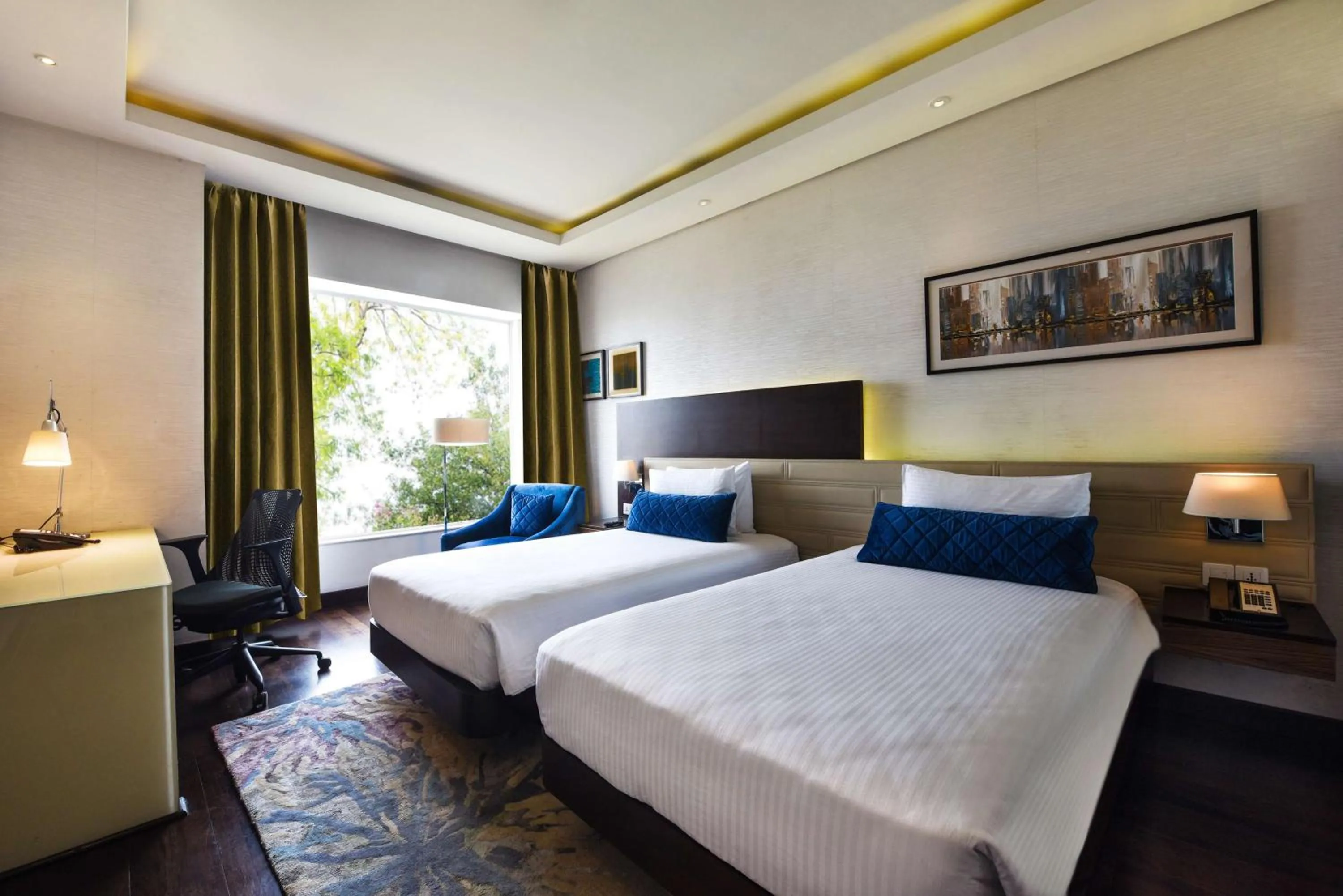 Bed in DoubleTree by Hilton Gurugram Baani Square