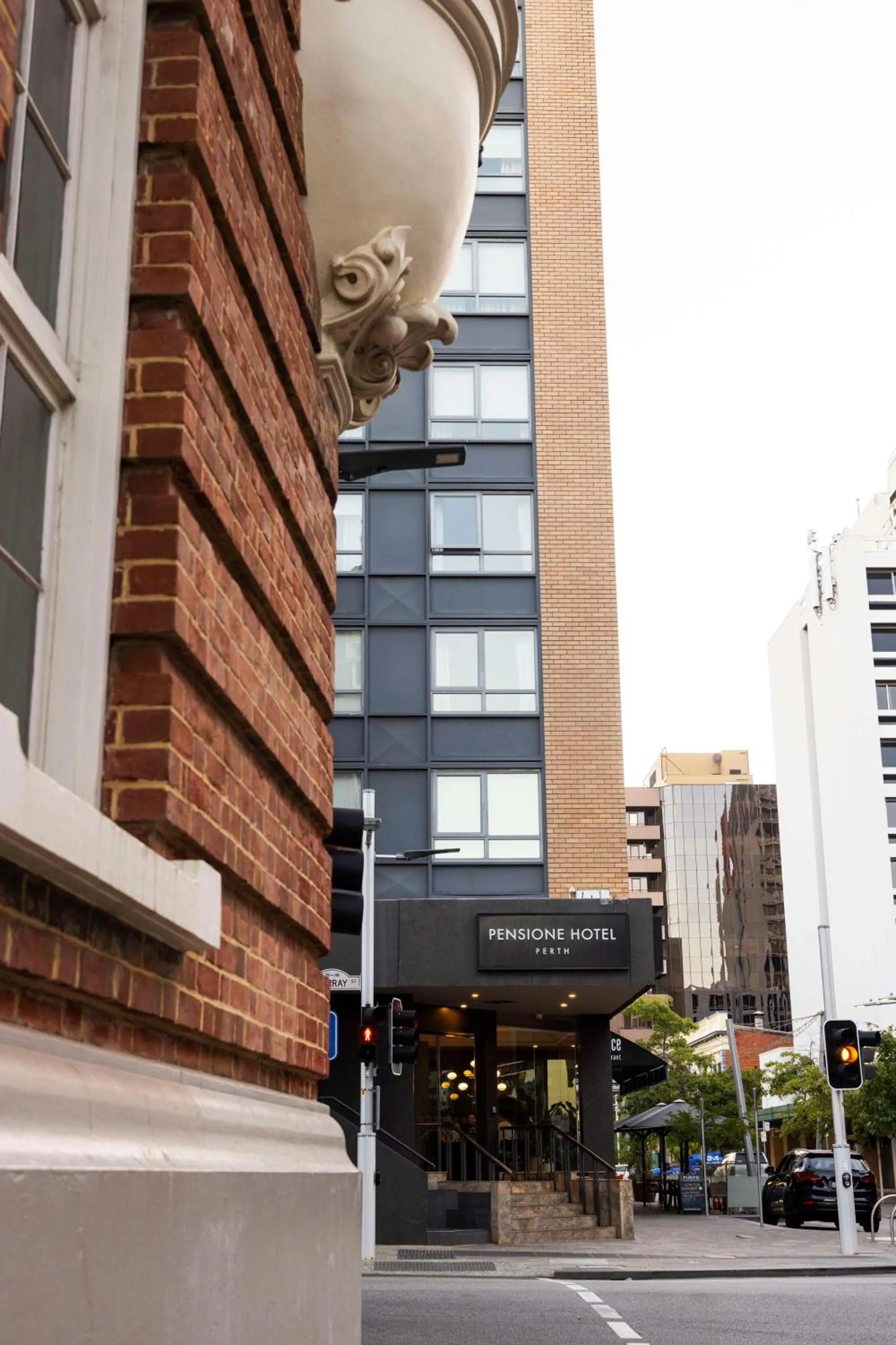 Property building in Pensione Hotel Perth