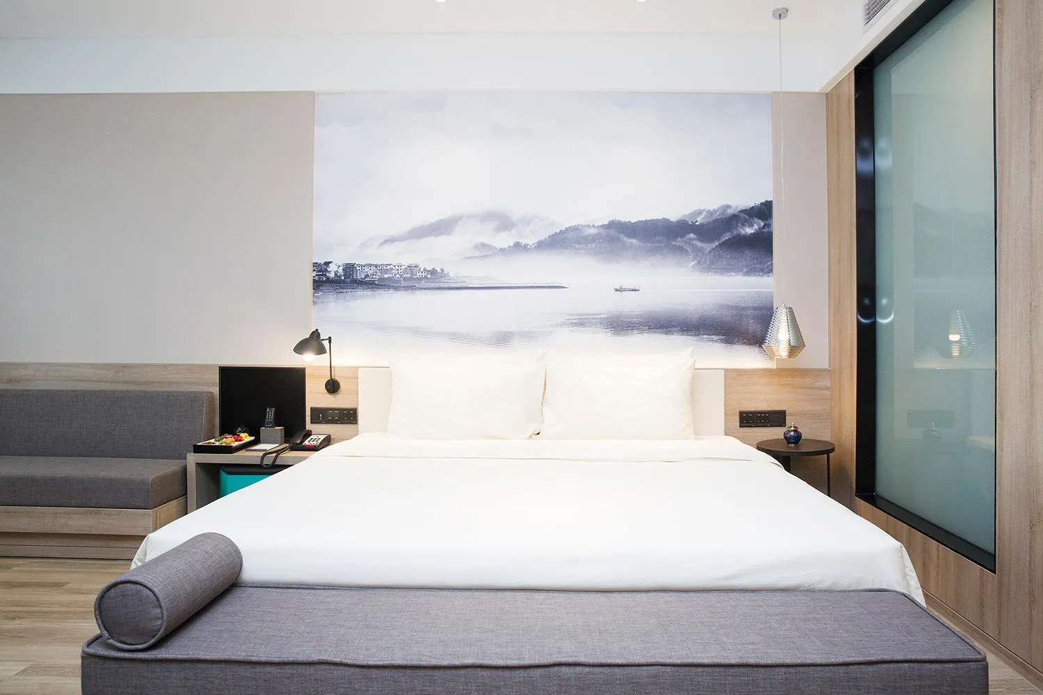 Bed in Atour Hotel Hangzhou Jinsha Lake