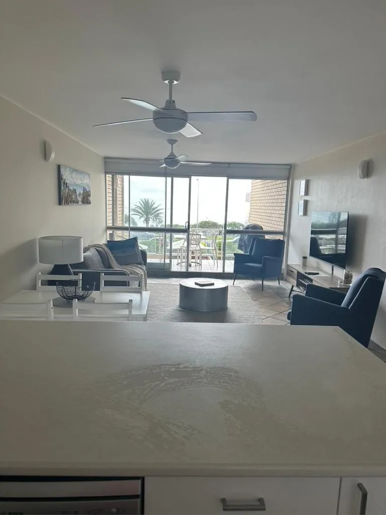 Living room in 2 Bedroom Top Floor Unit - Ocean Views and Pool- Headlands Resort