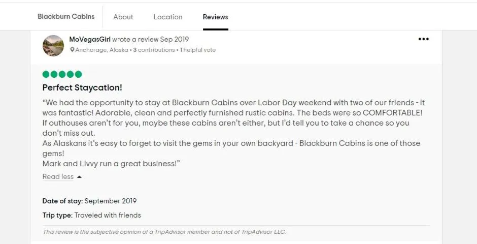 Blackburn Cabins - McCarthy, Alaska