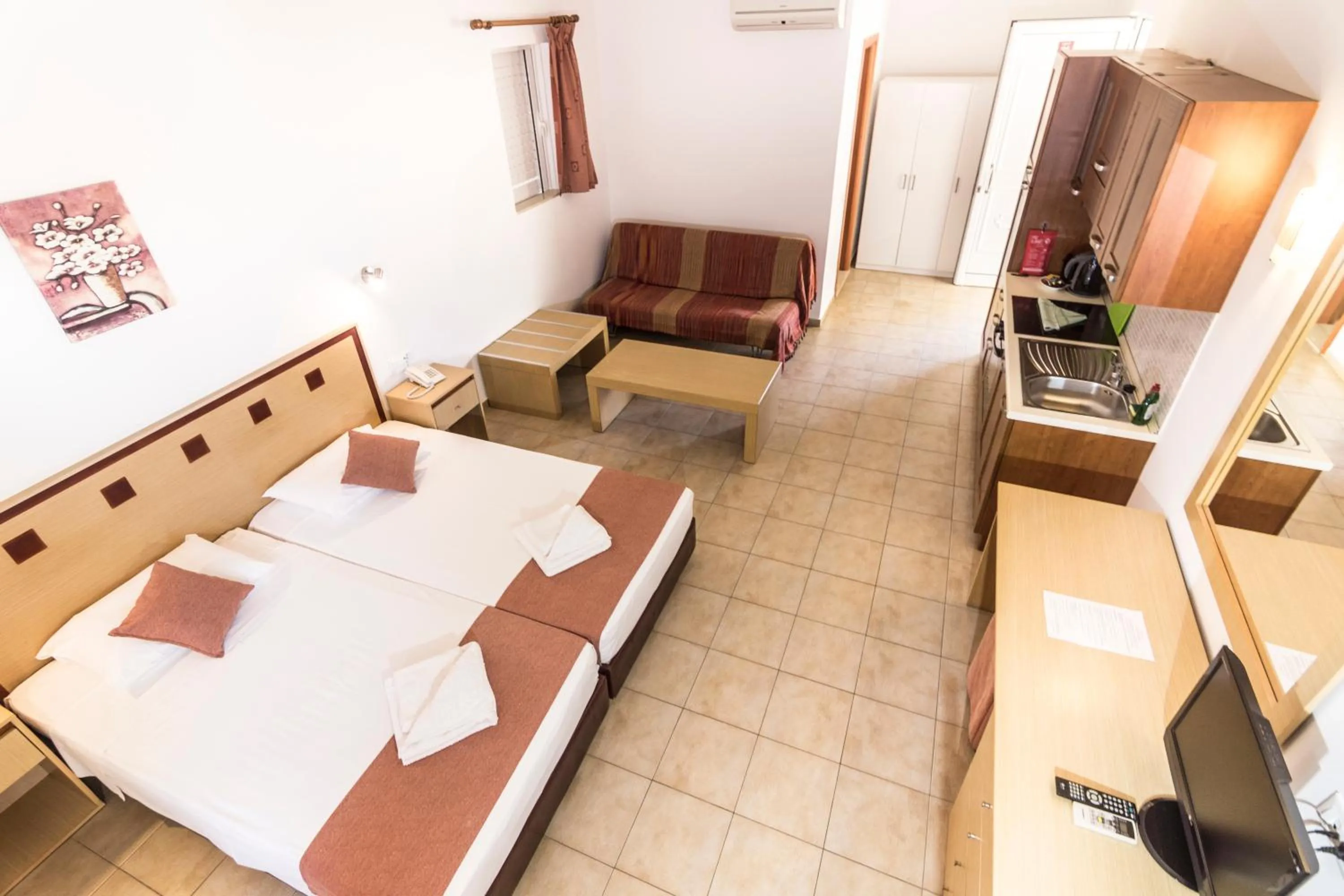 Bed in Lindos Blue Sky