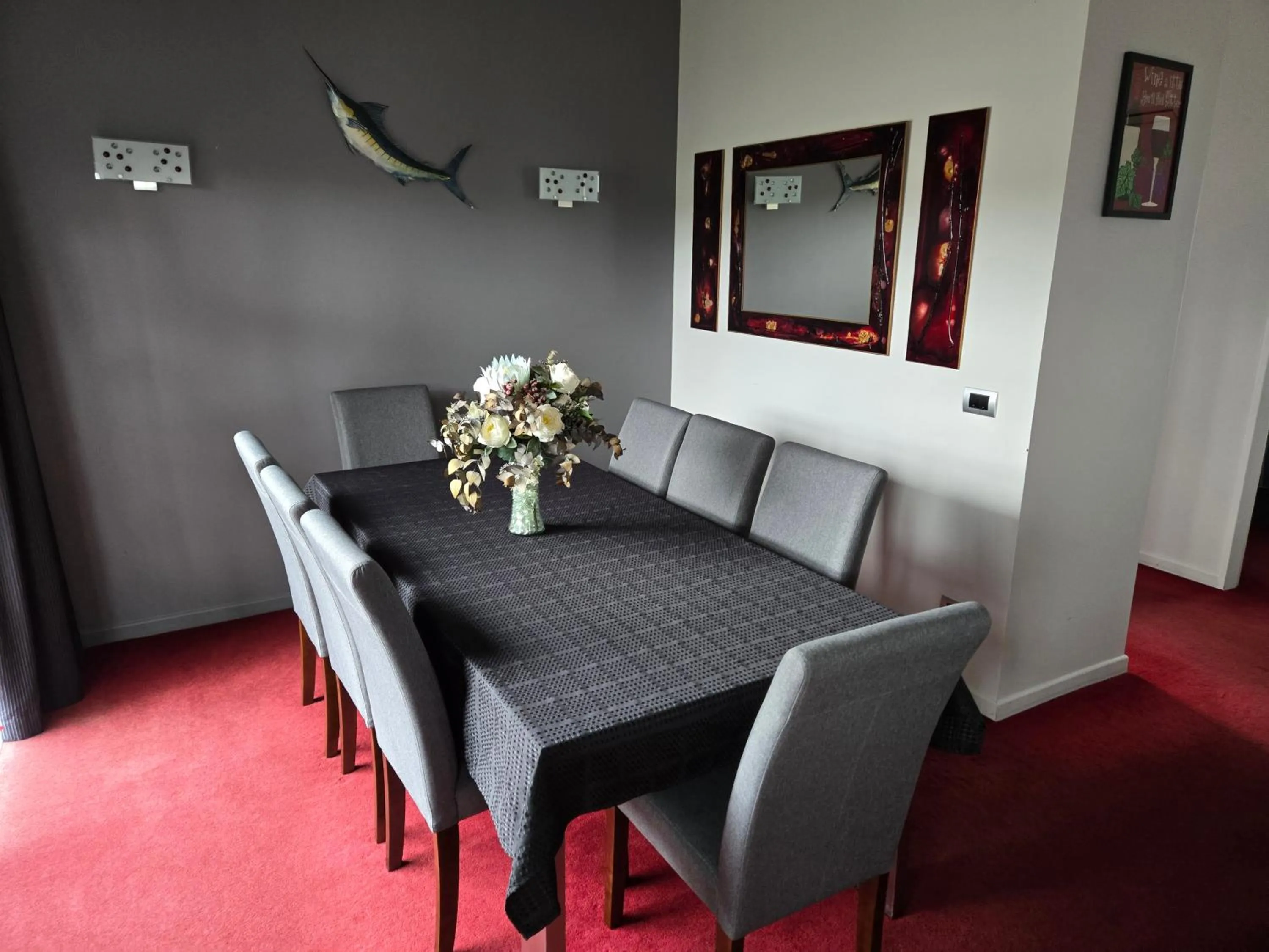 Dining area in De Vine Martinborough 14 Cologne Street