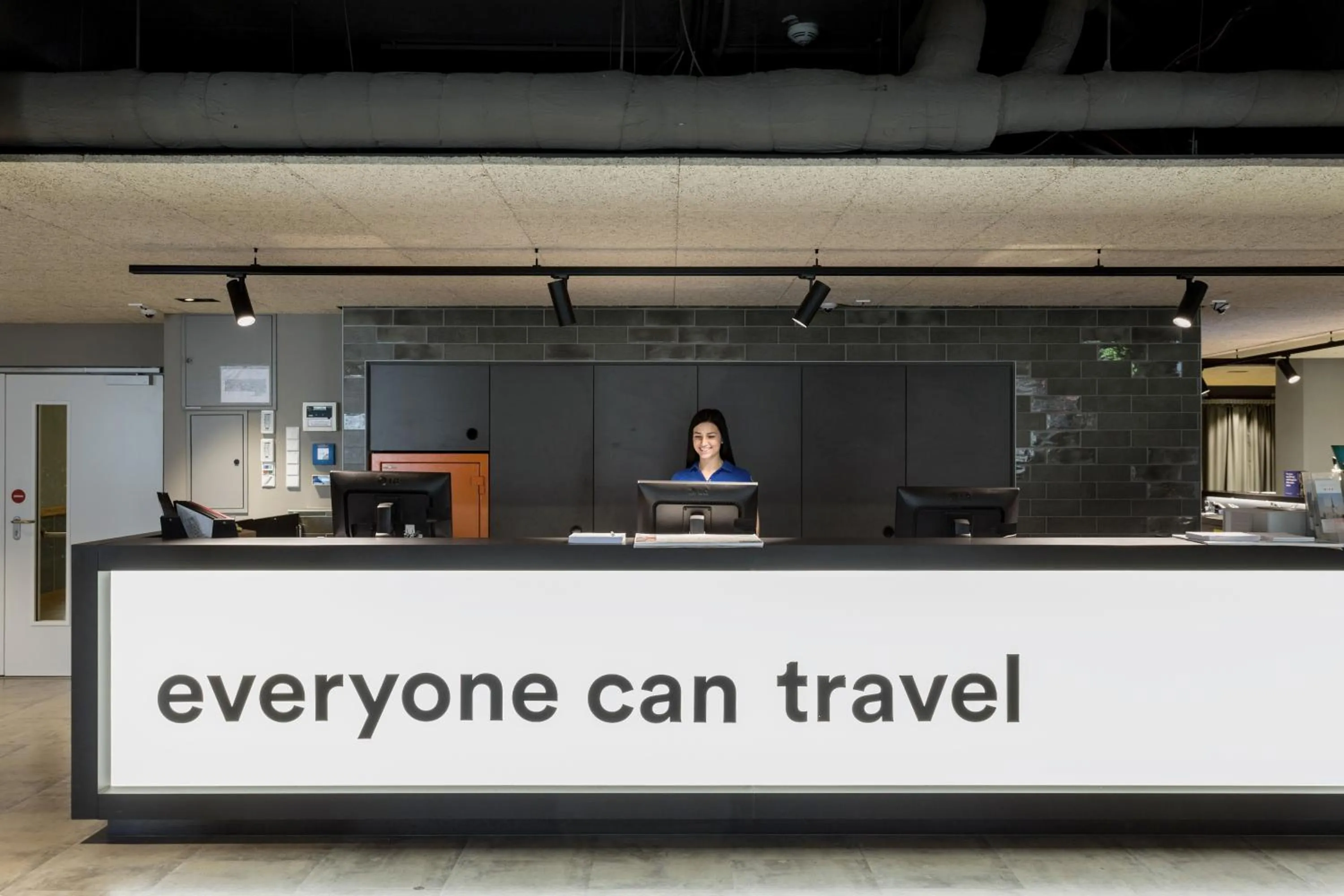 Lobby or reception in a&o Wien Hauptbahnhof