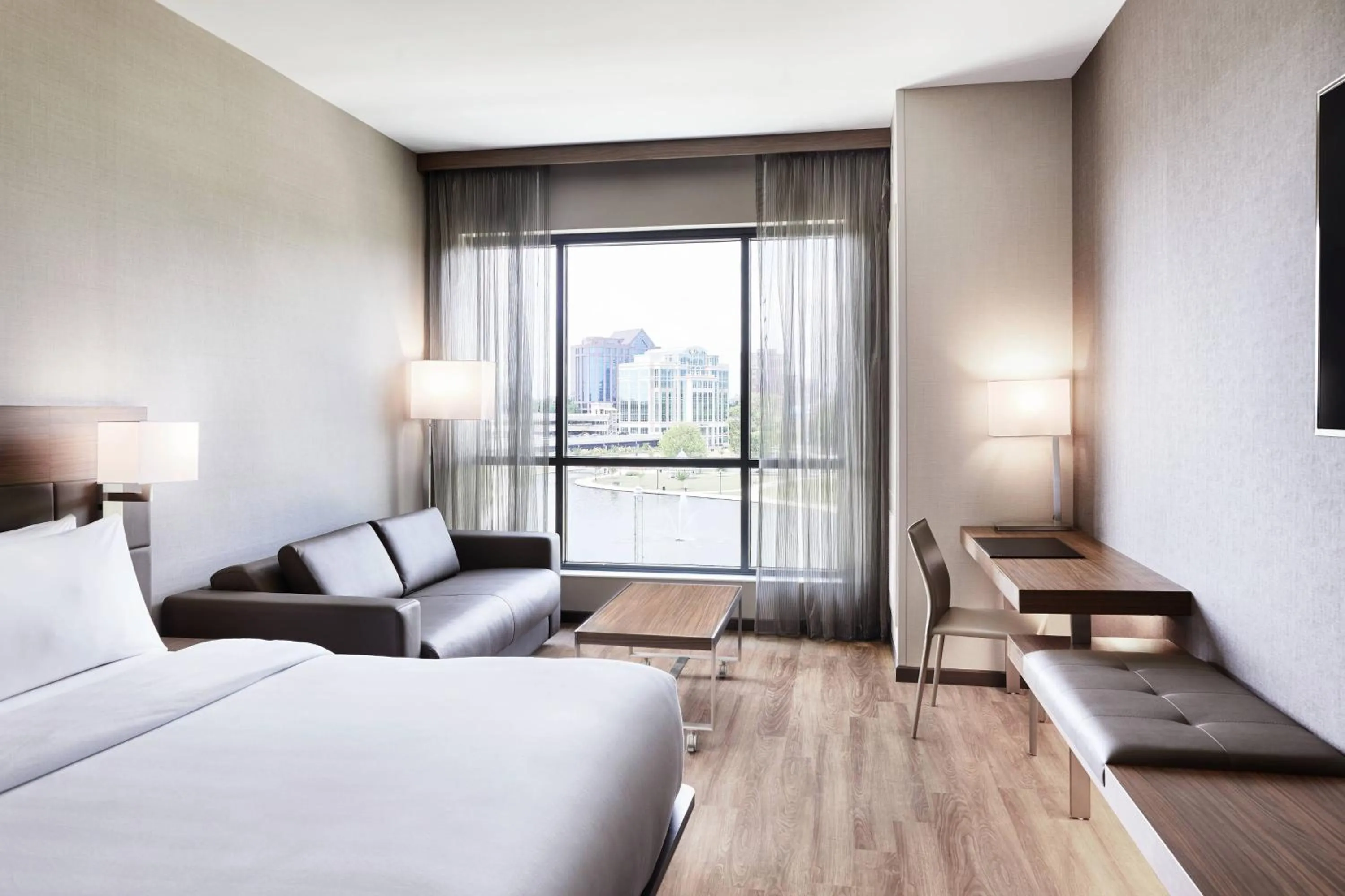 Photo of the whole room, Bed in AC Hotel by Marriott Huntsville Downtown