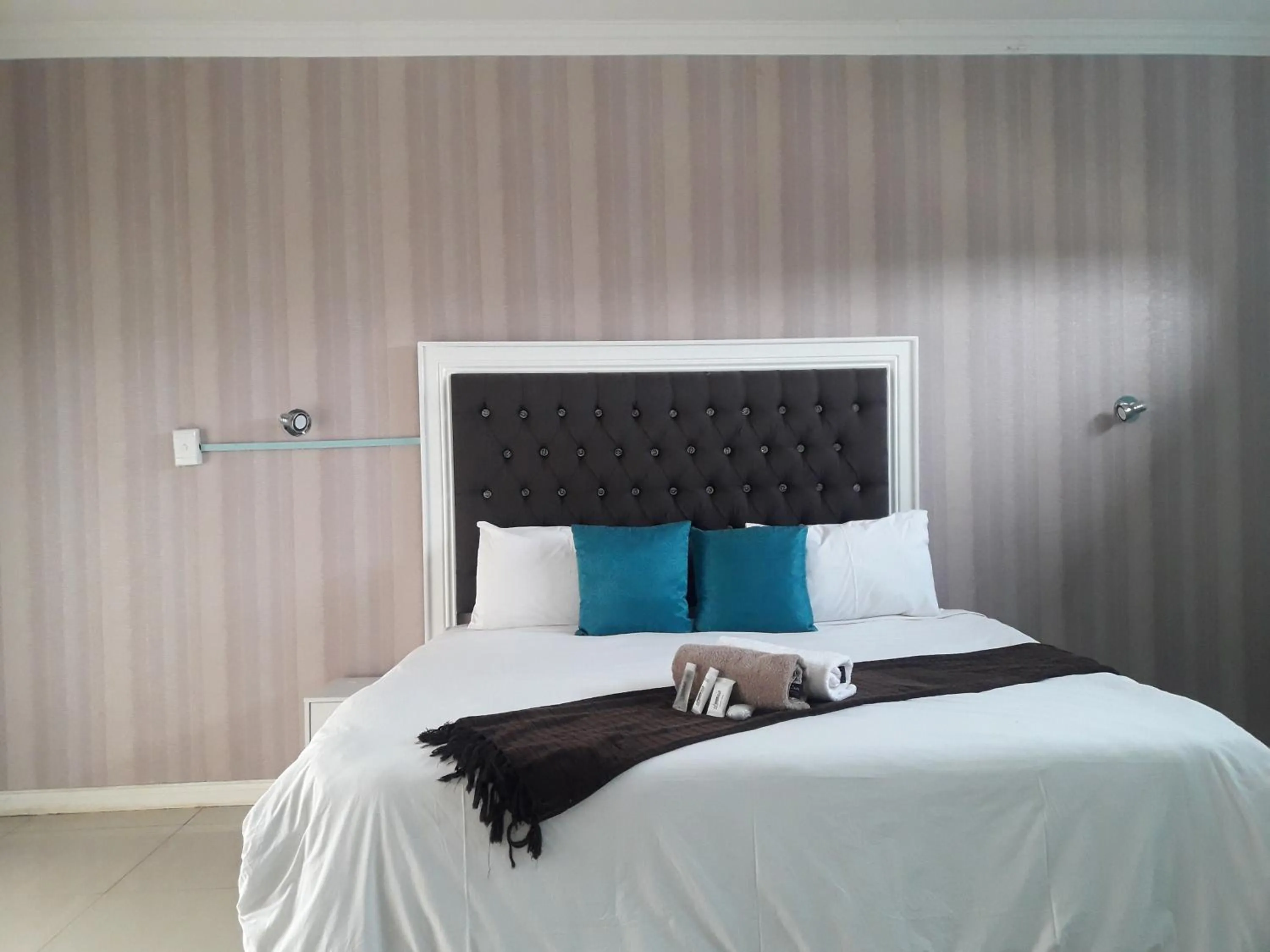 Bed in Vakhusi Guesthouse