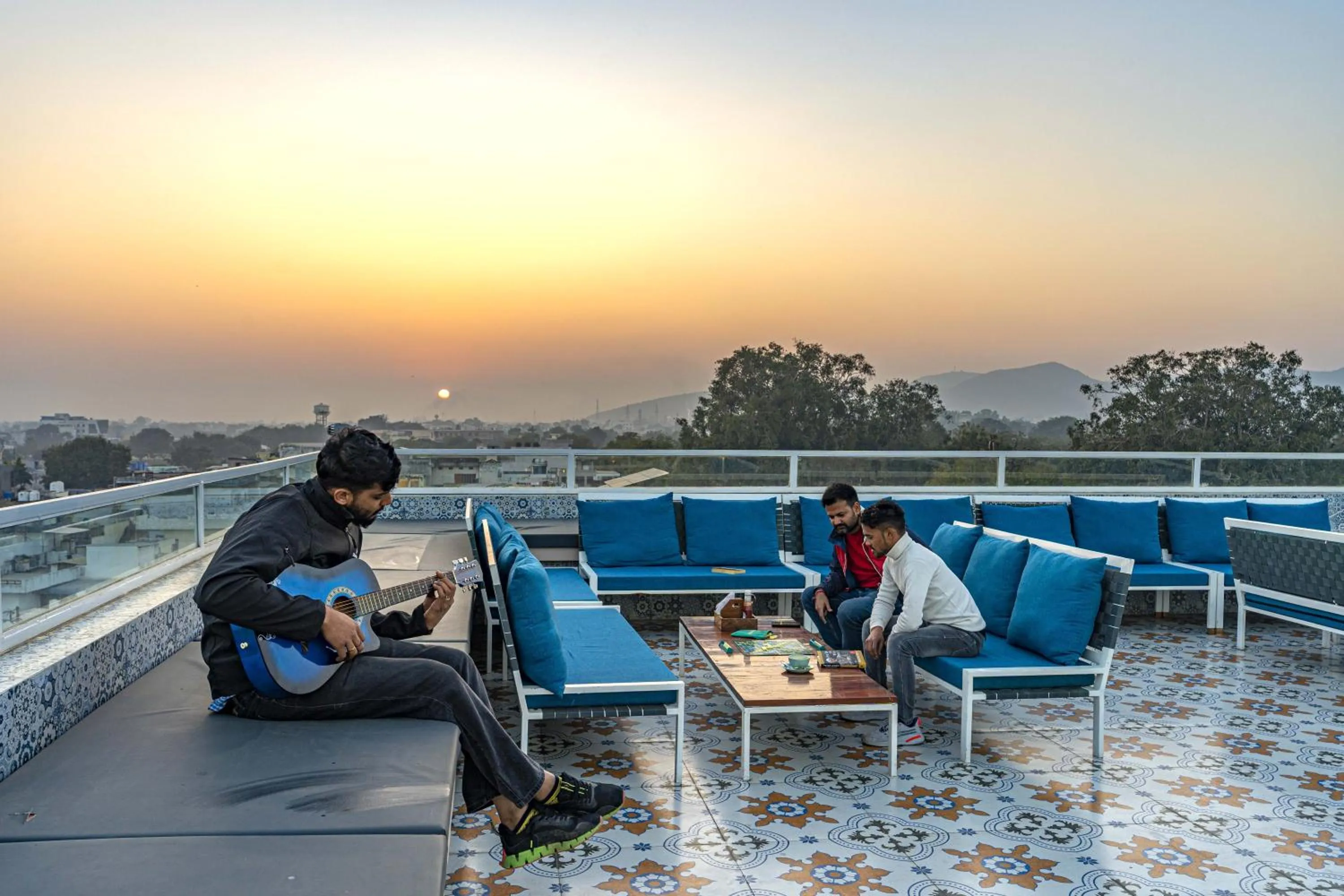 Patio in Zostel Bundi