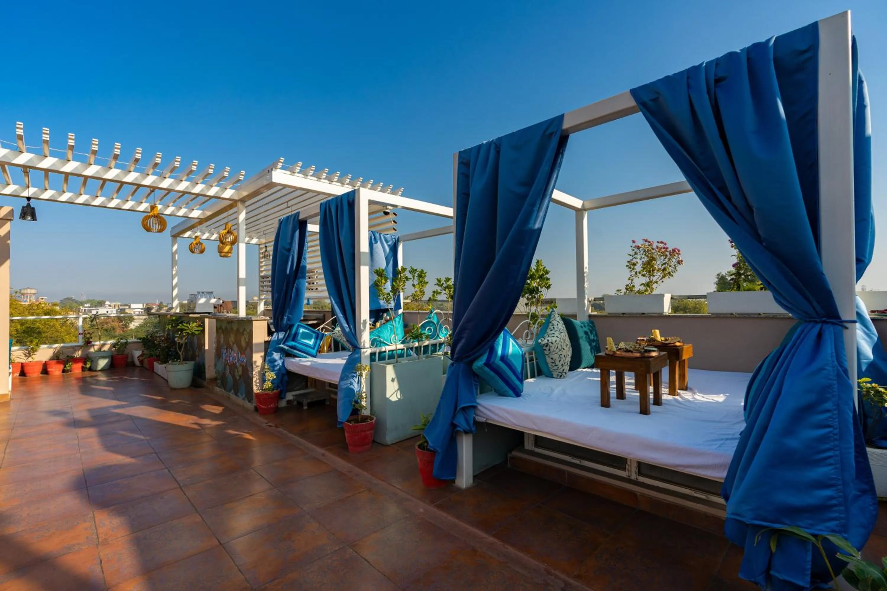 Patio in Zostel Bundi