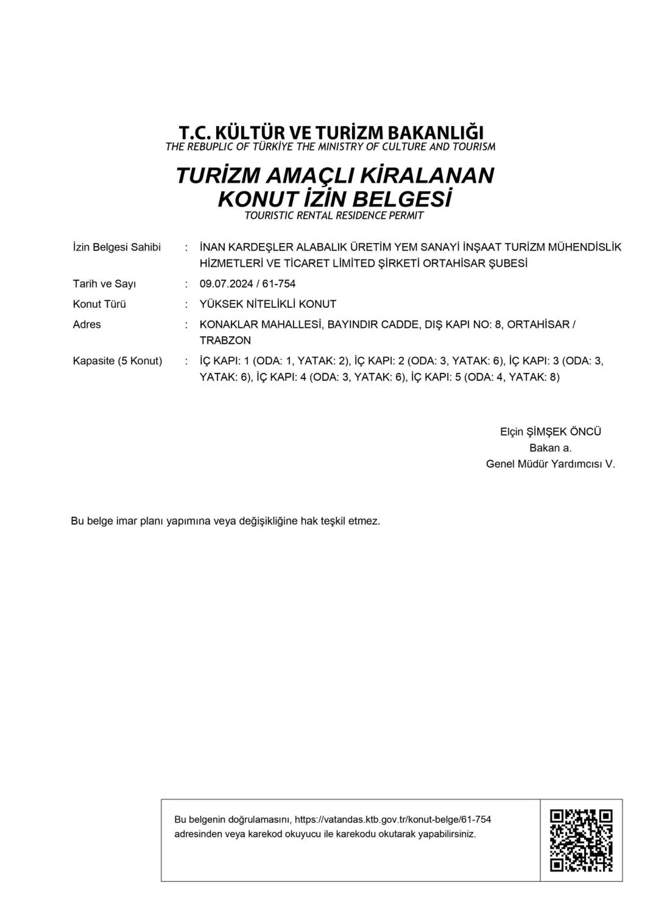 Logo/Certificate/Sign in İnanlar Airport Residence