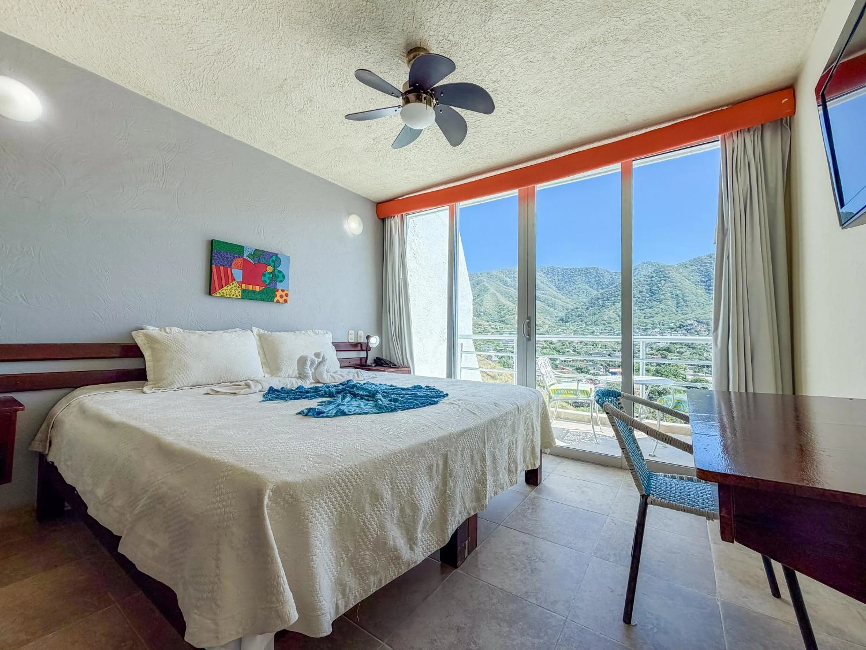 Bedroom, Bed in Hotel Bahia Taganga