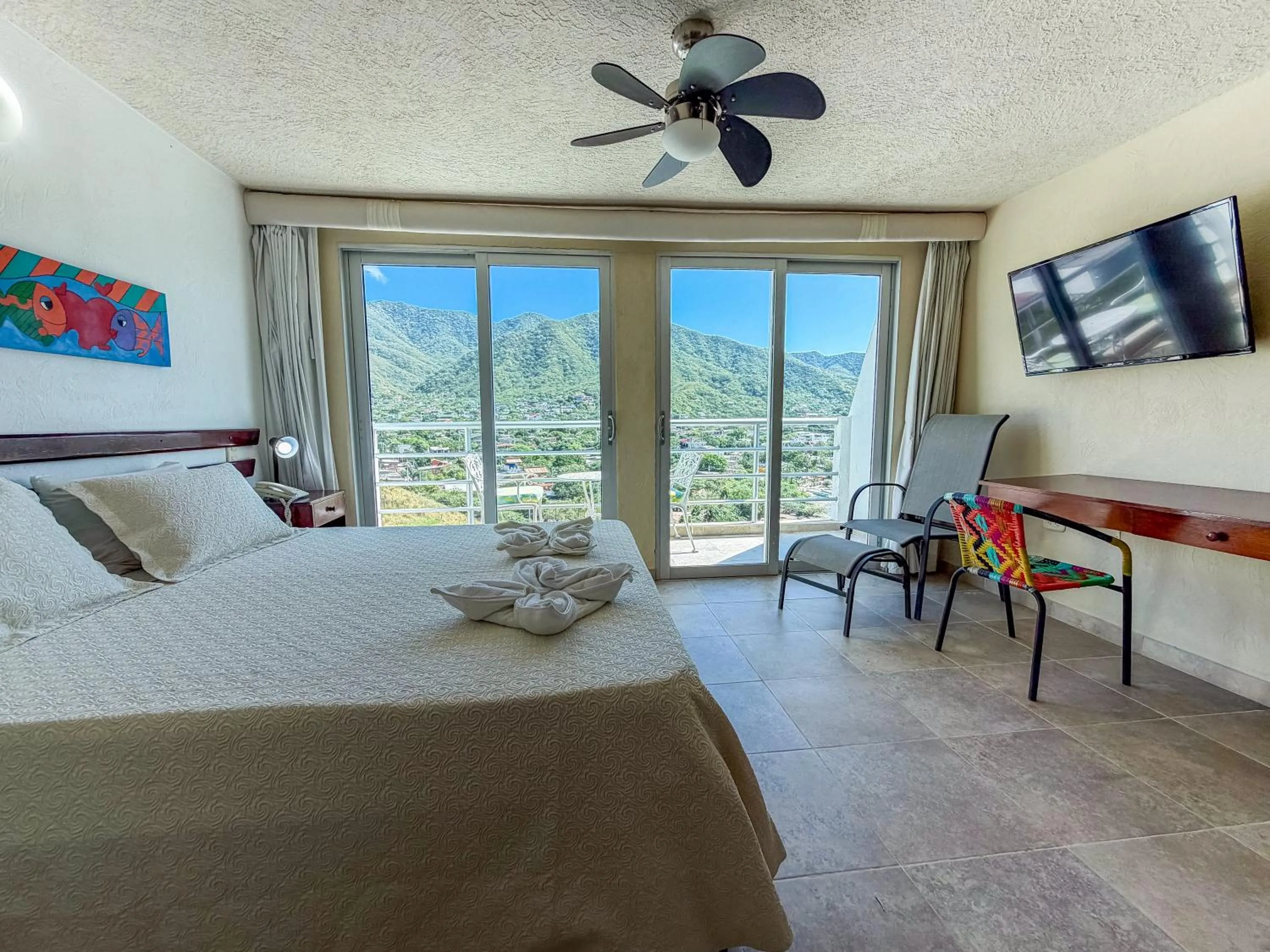 Bedroom, Bed in Hotel Bahia Taganga
