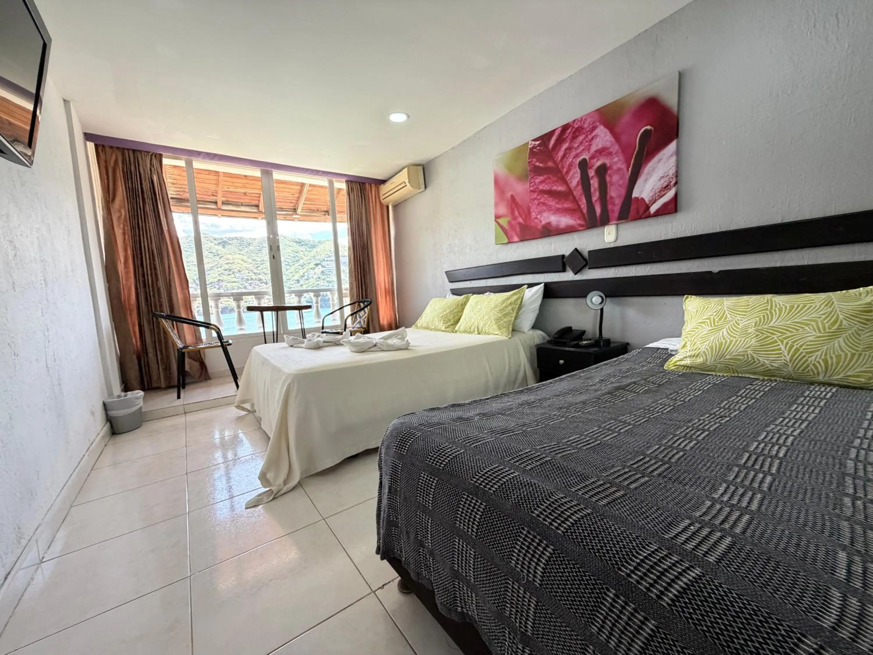 Bedroom, Bed in Hotel Bahia Taganga