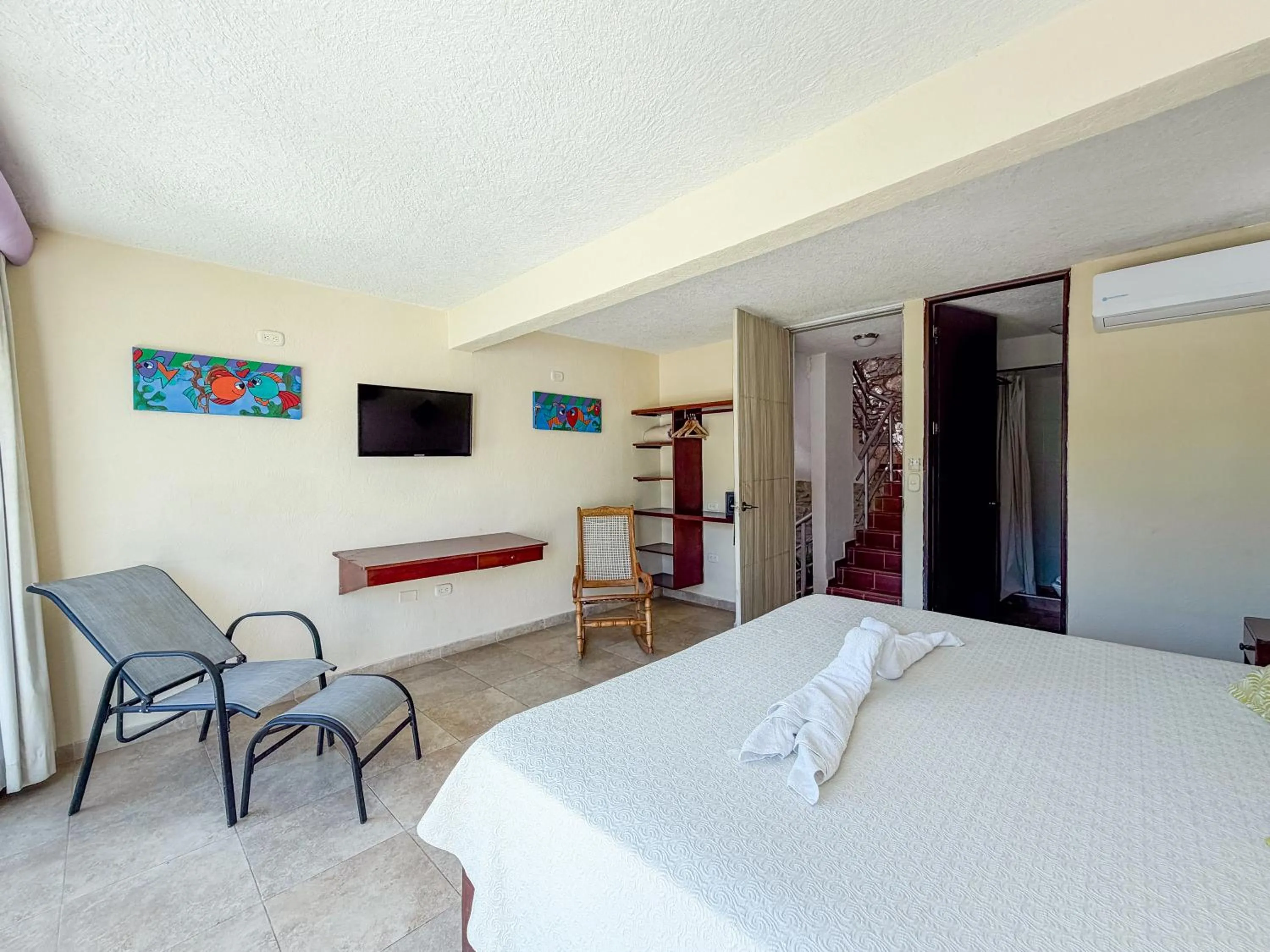 Bedroom, Bed in Hotel Bahia Taganga