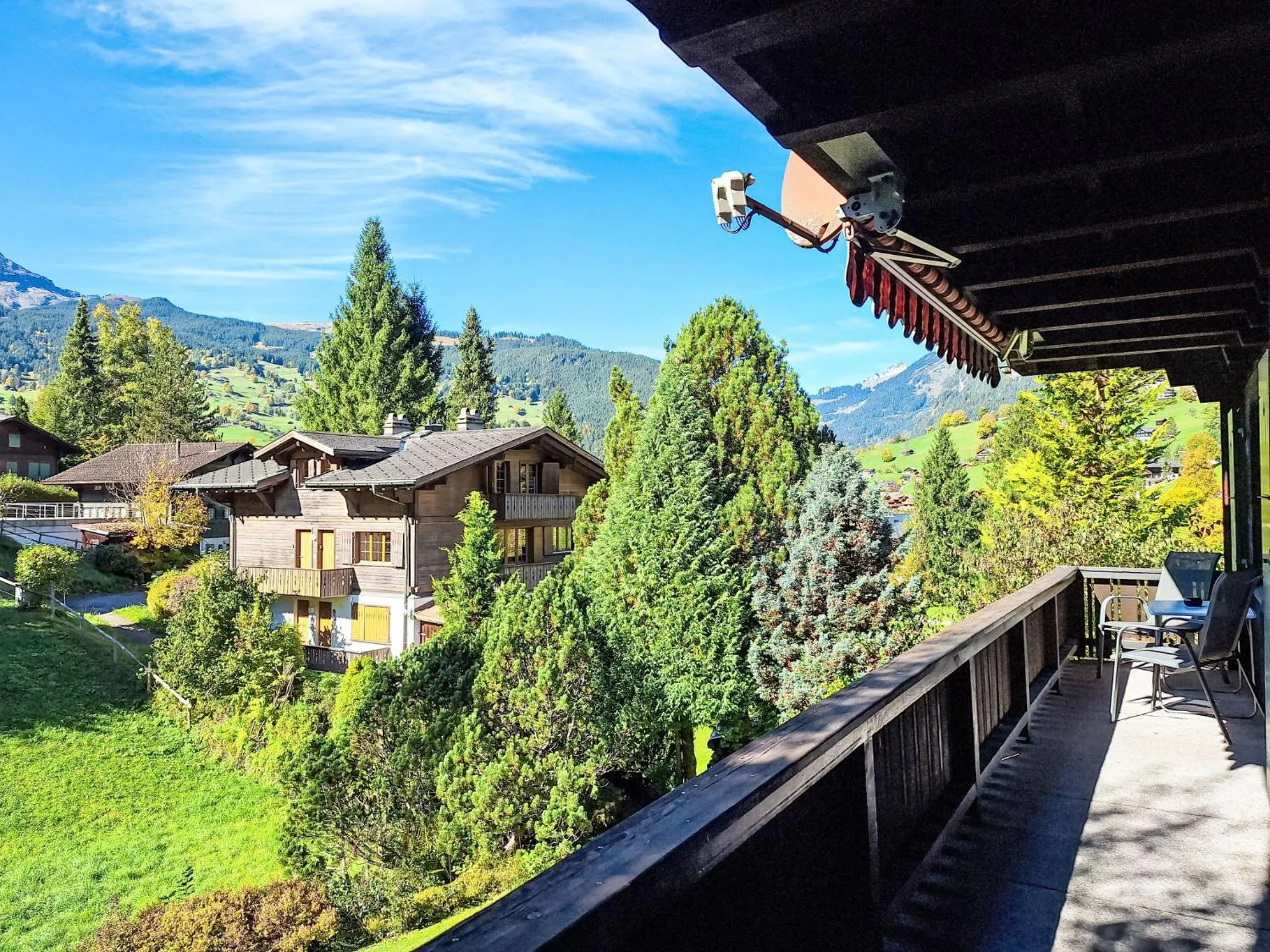 Balcony/Terrace in Apartment Chalet Spassvogel by Interhome