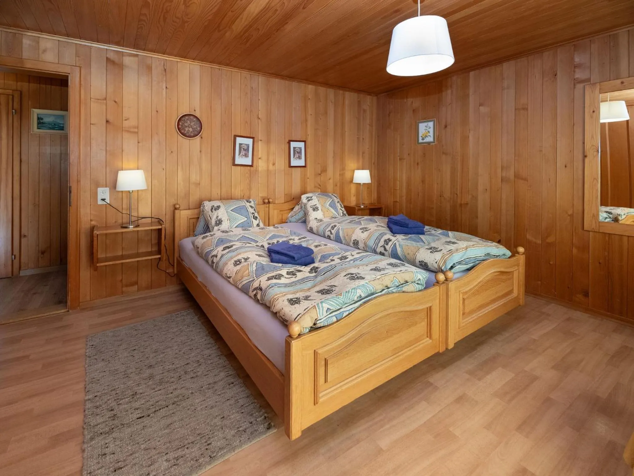 Bedroom, Bed in Apartment Chalet Spassvogel by Interhome