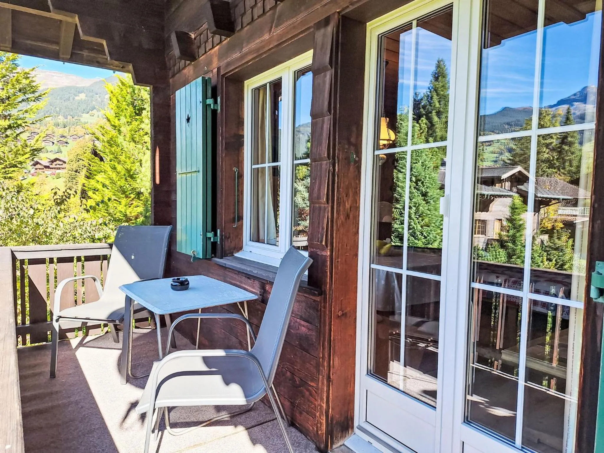 Balcony/Terrace in Apartment Chalet Spassvogel by Interhome
