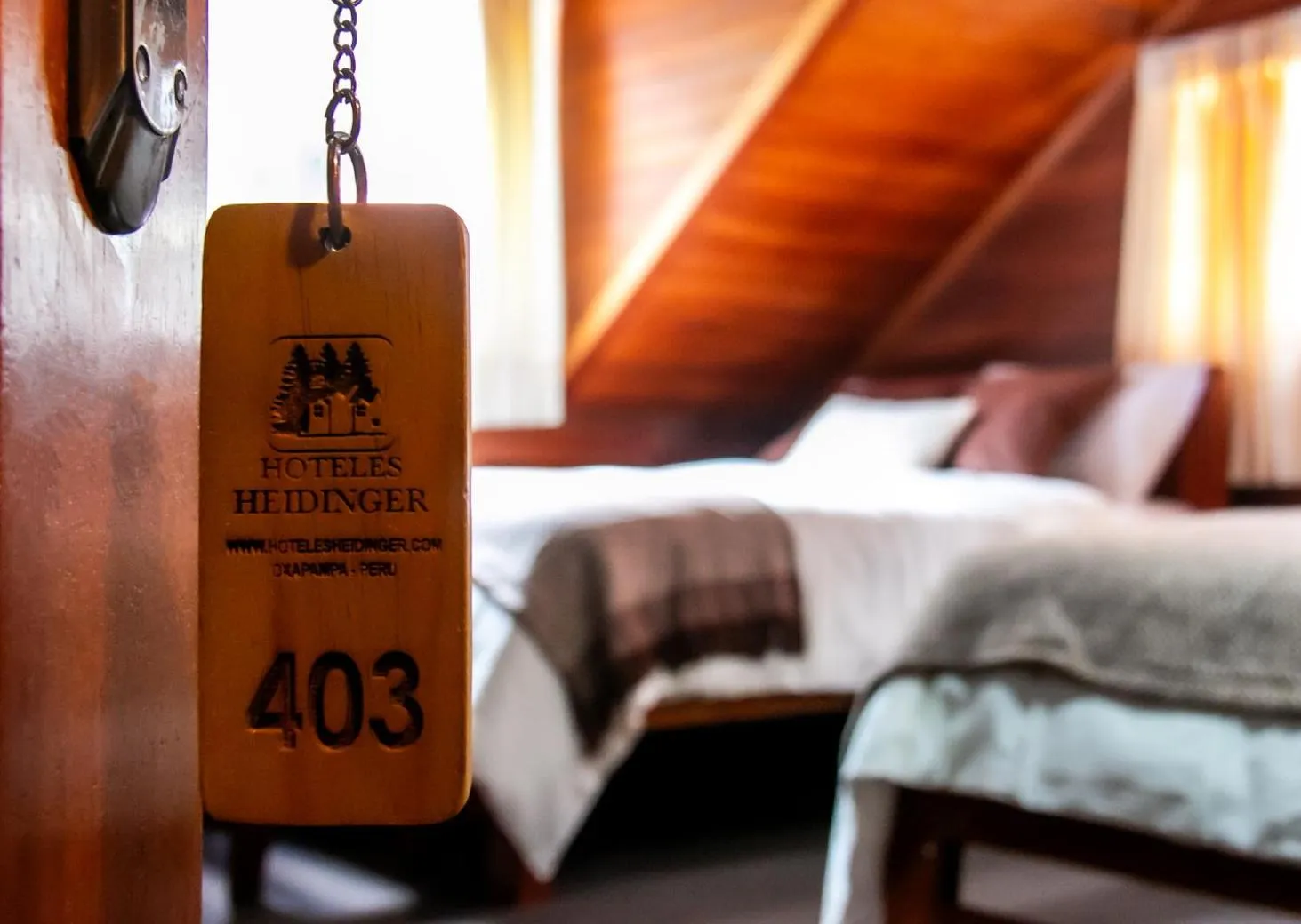 Bed in Hotel Heidinger