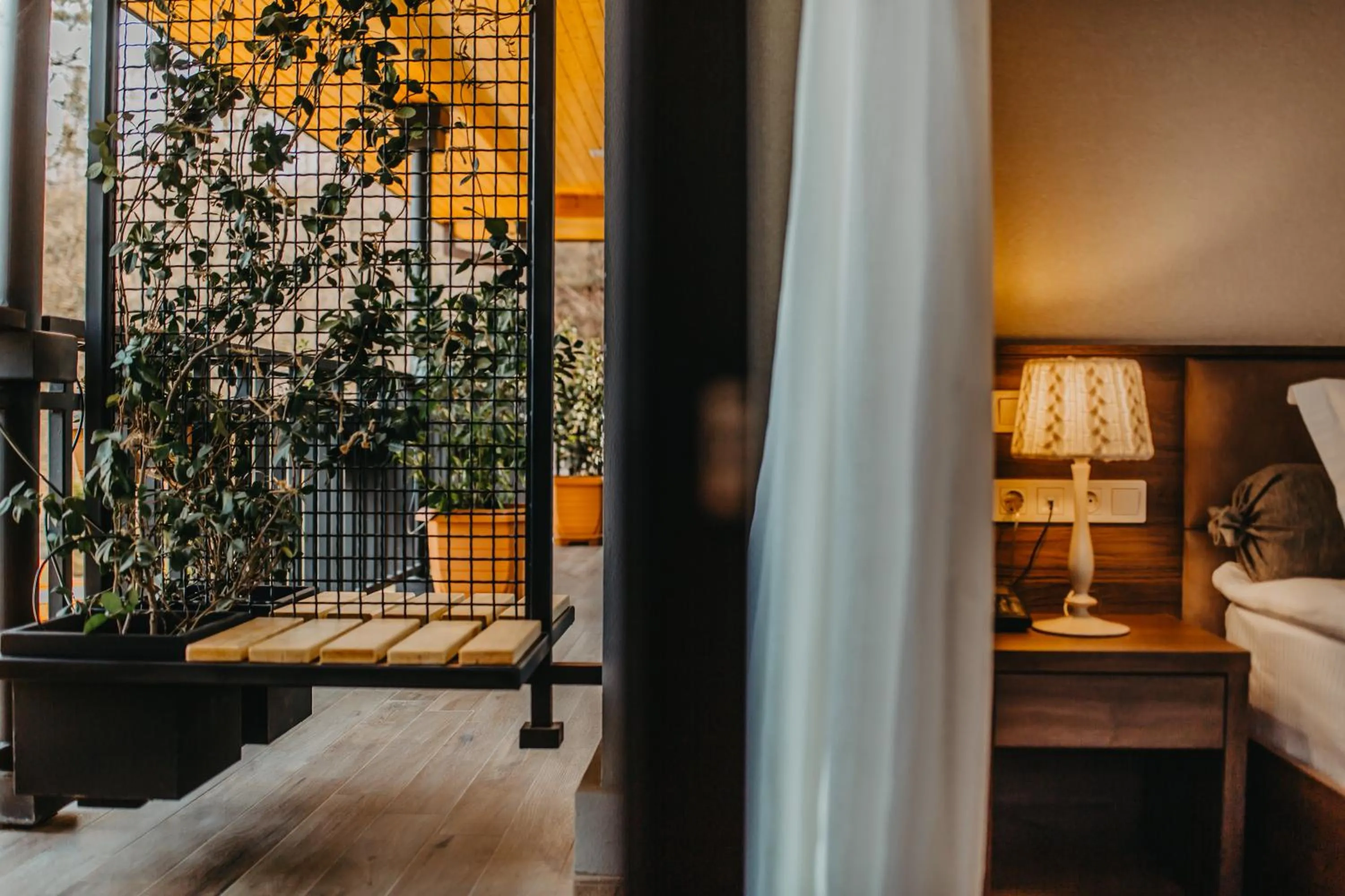 Balcony/Terrace, Bed in Seventeen Rooms