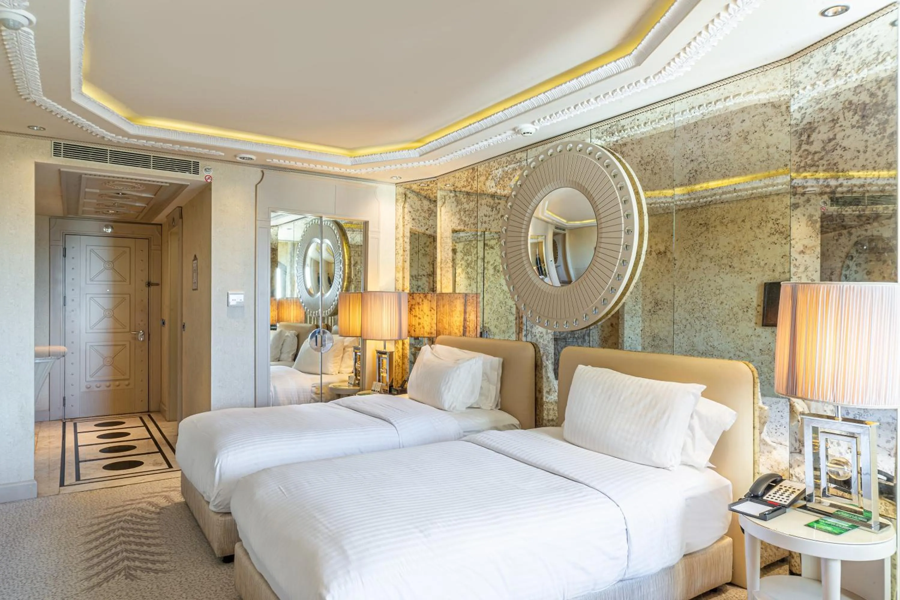 Bed in Wyndham Grand Istanbul Kalamış Marina Hotel