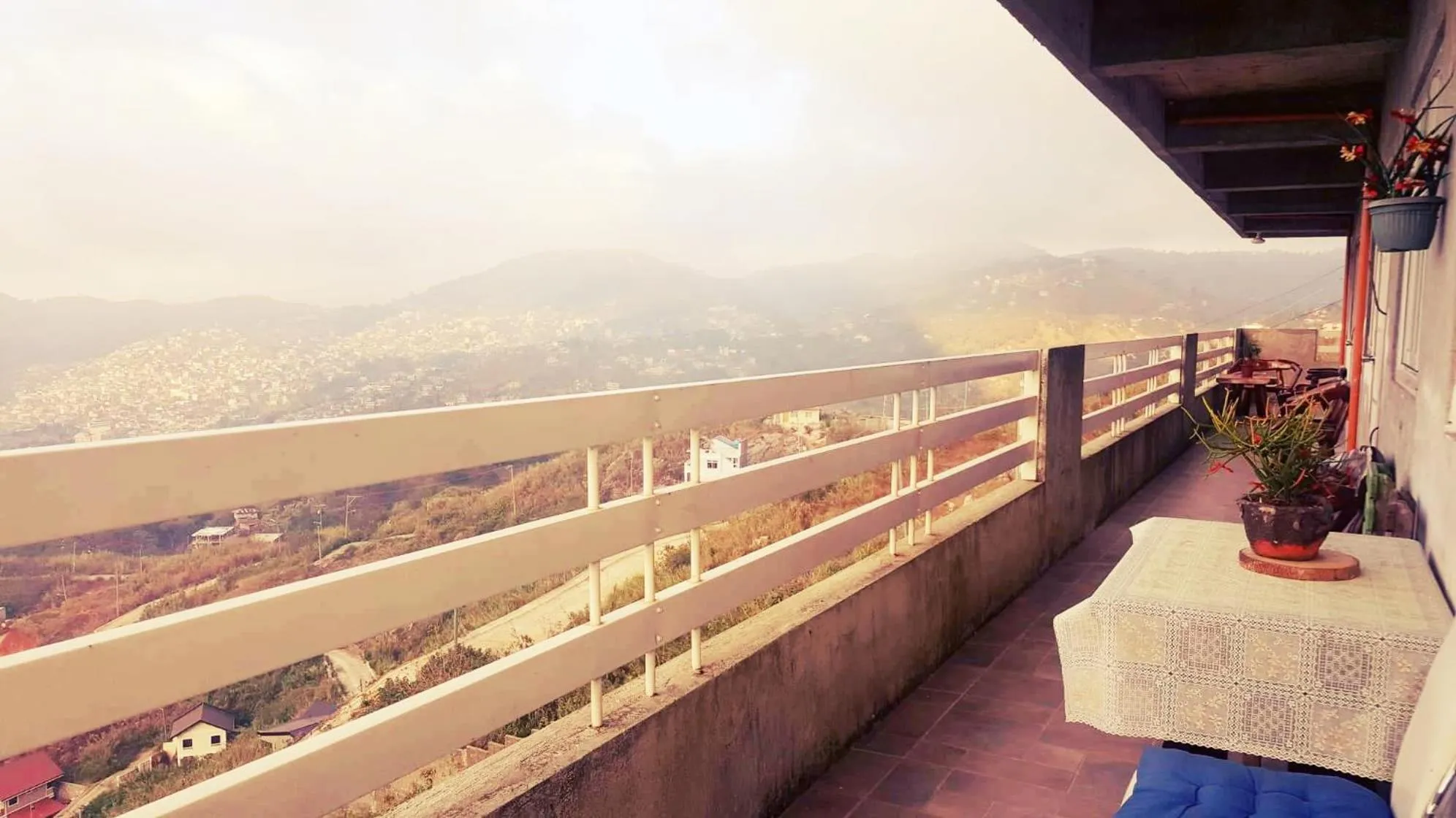 Balcony/Terrace in Wanay's Rocky Mountain Homestay