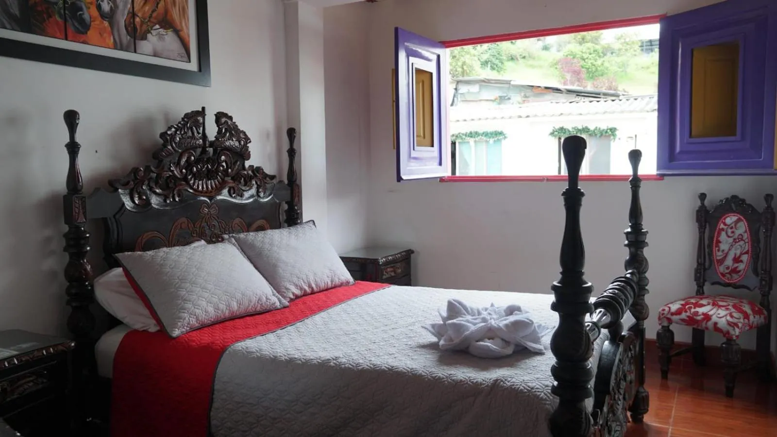 Bed in Hostal Palmas De Cocora