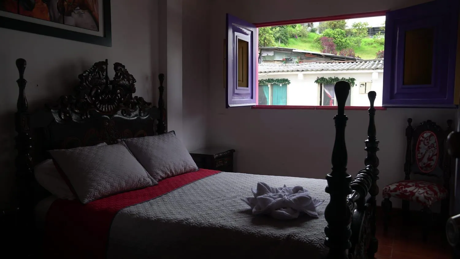 Bed in Hostal Palmas De Cocora