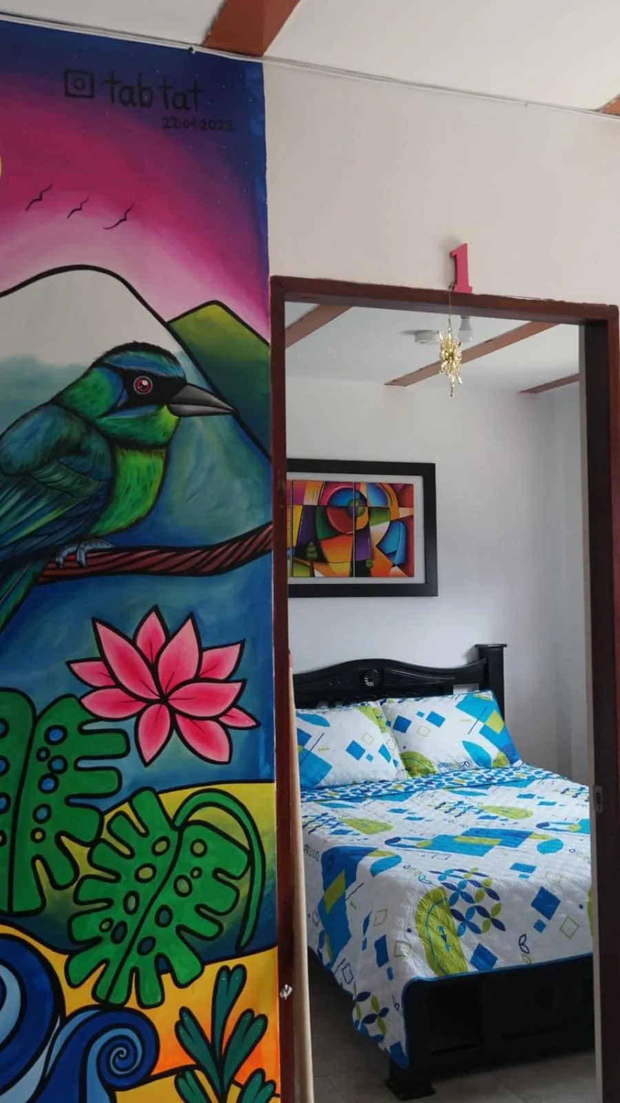 Bed in Hostal Palmas De Cocora