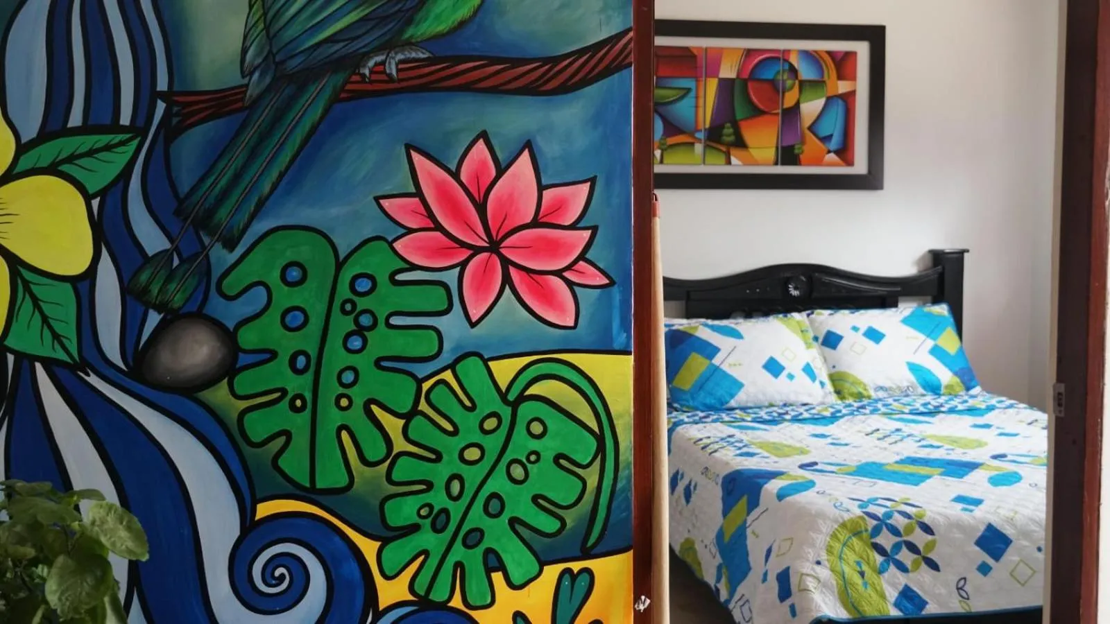 Bed in Hostal Palmas De Cocora