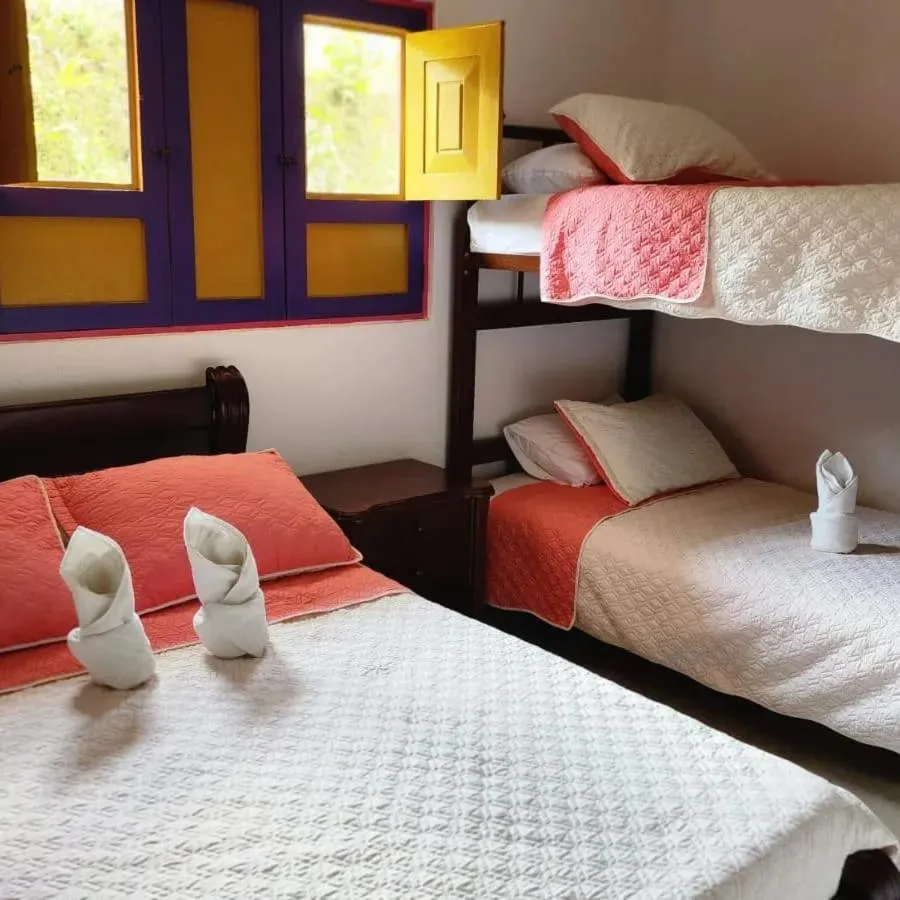 Bed in Hostal Palmas De Cocora