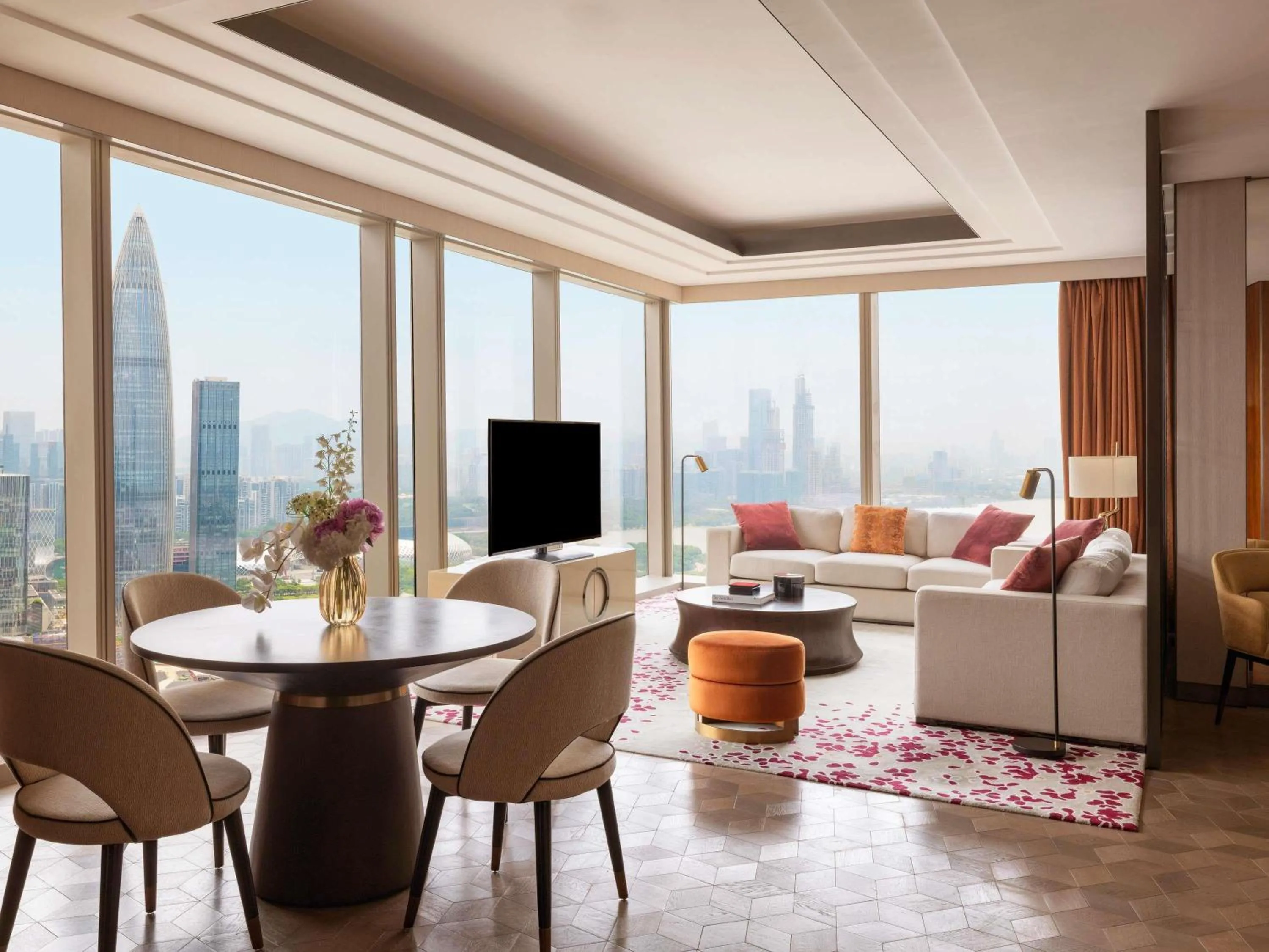 Bedroom in Raffles Shenzhen, Situated in the heart of One Shenzhen Bay, Book Now to Enjoy Free Minibar and Happy Hour Privileges at Long Bar on 71F