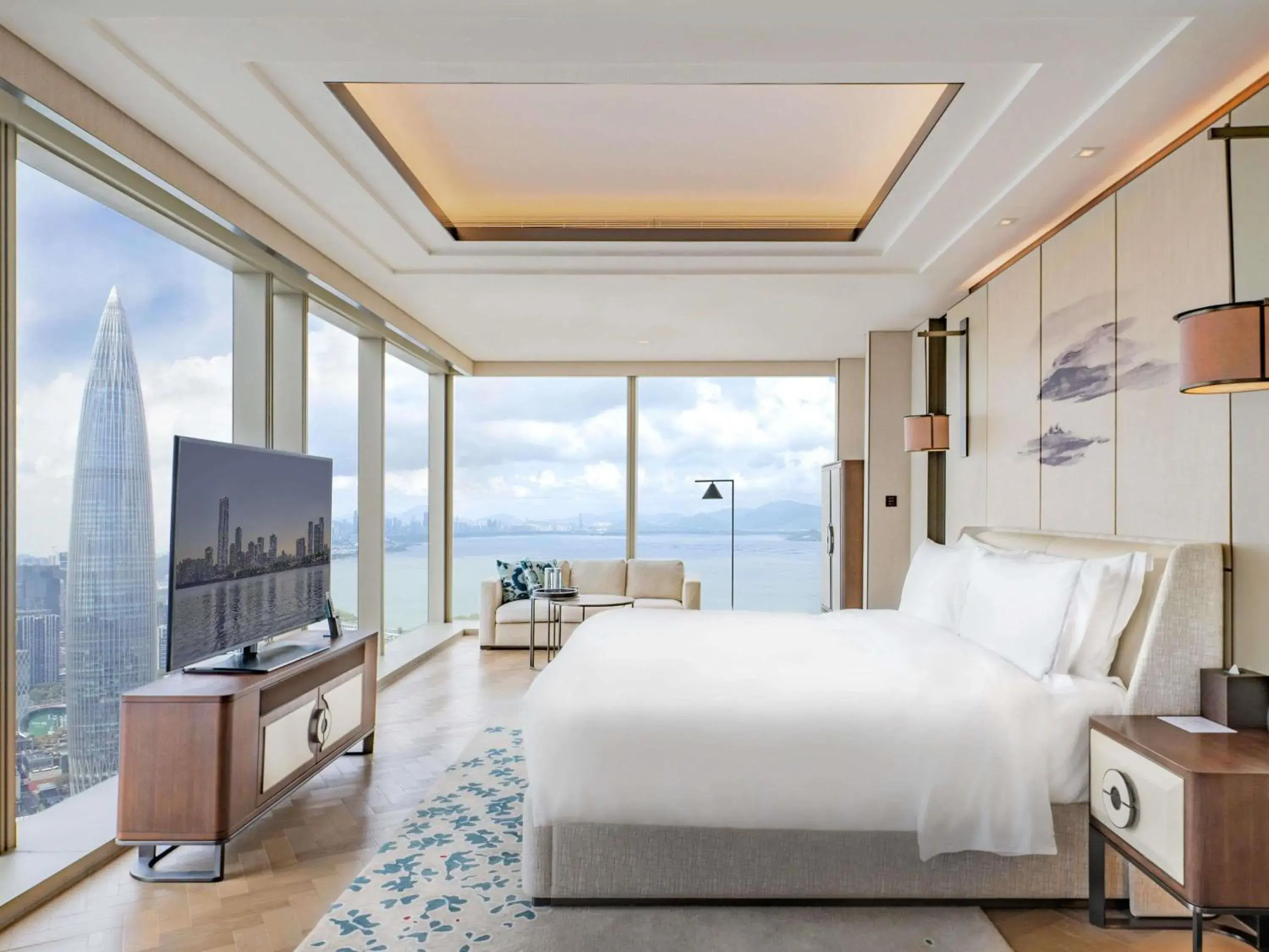 Bedroom, Bed in Raffles Shenzhen Bedroom, Bed in Raffles Shenzhen