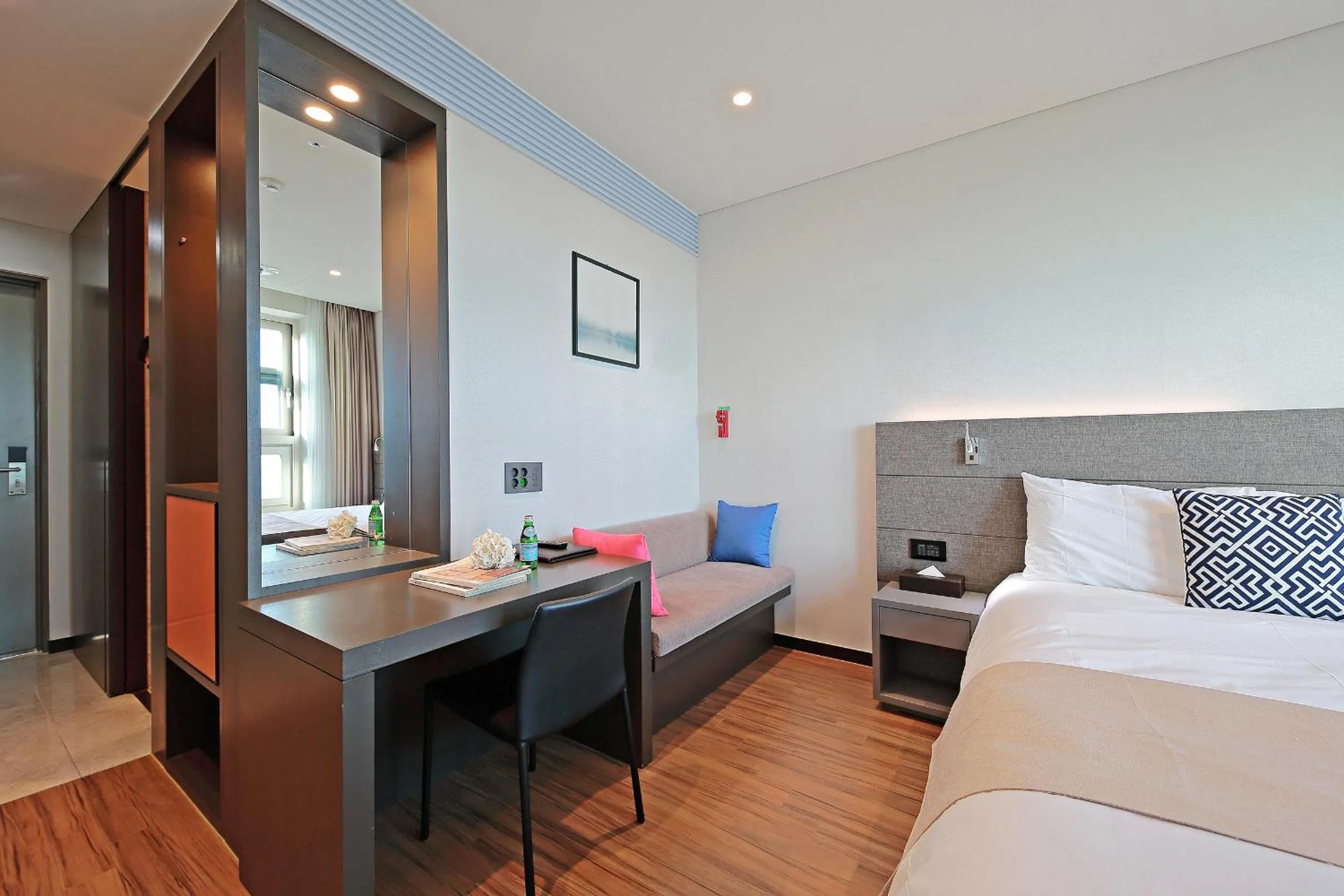 Bed in Airsky Hotel Incheon