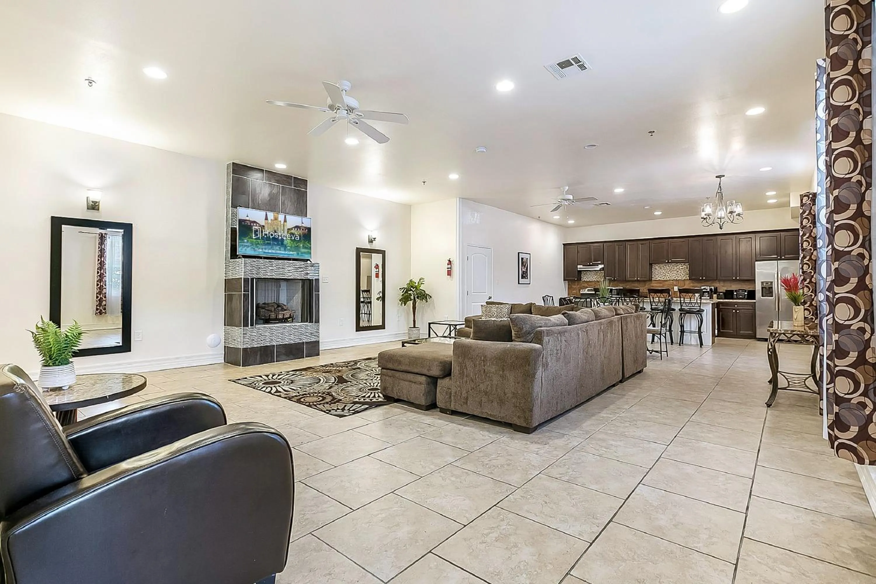 Living room in Inviting 3BR Condo steps from St Charles Ave